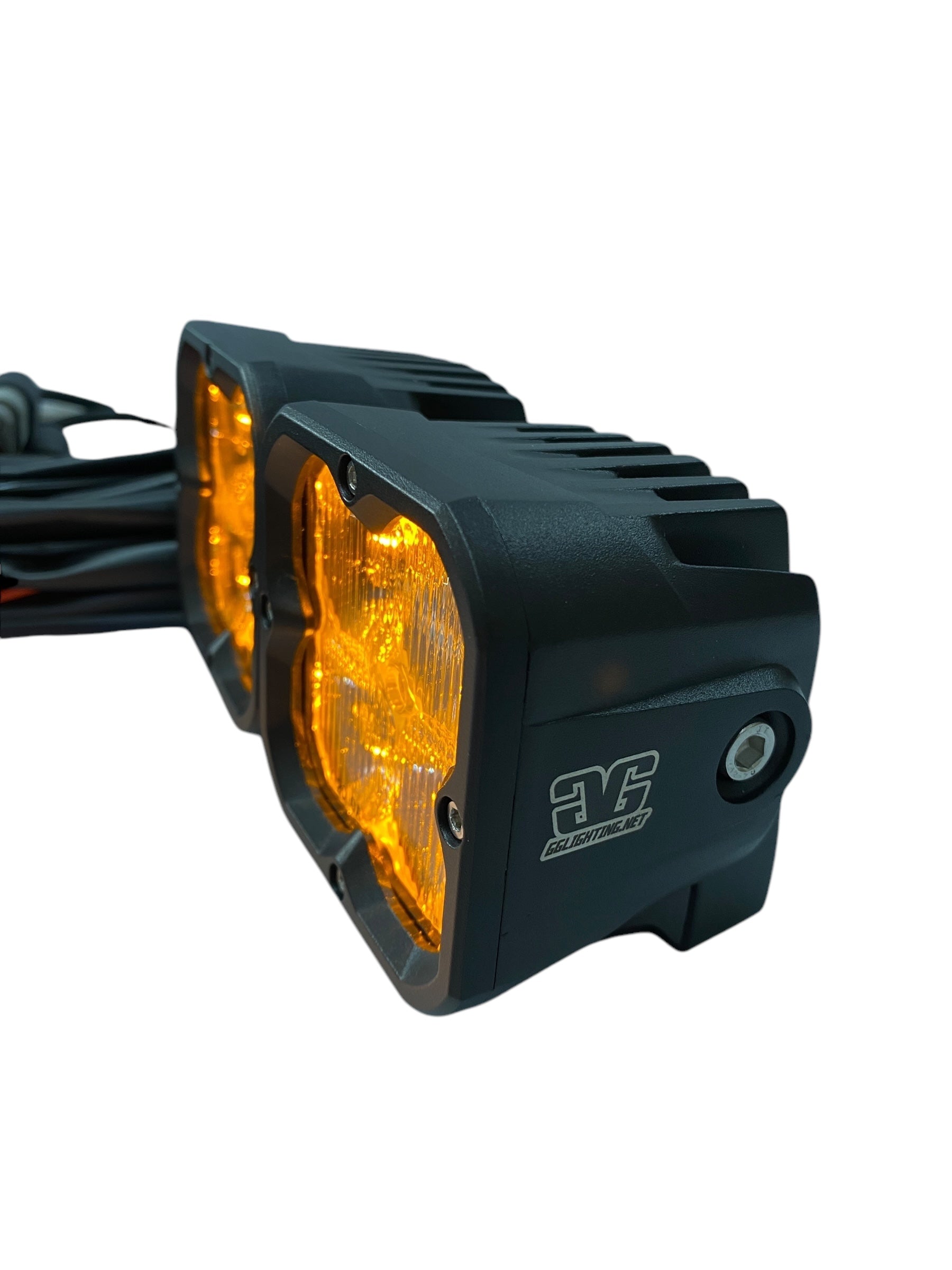 Amber Backlit Race Pod Pair Bundle With Wiring Harness