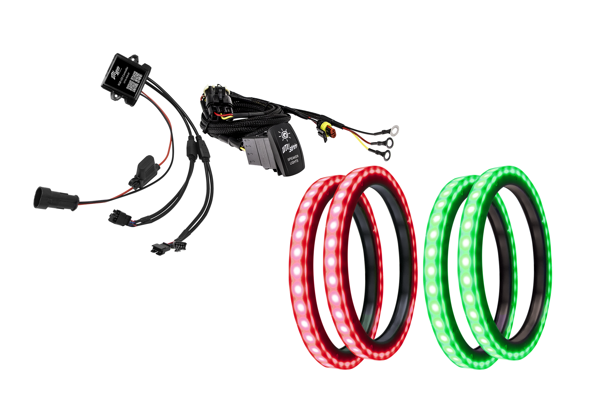 6.5" RGB LED Speaker Rings (Pair) | UTVS-65LSR