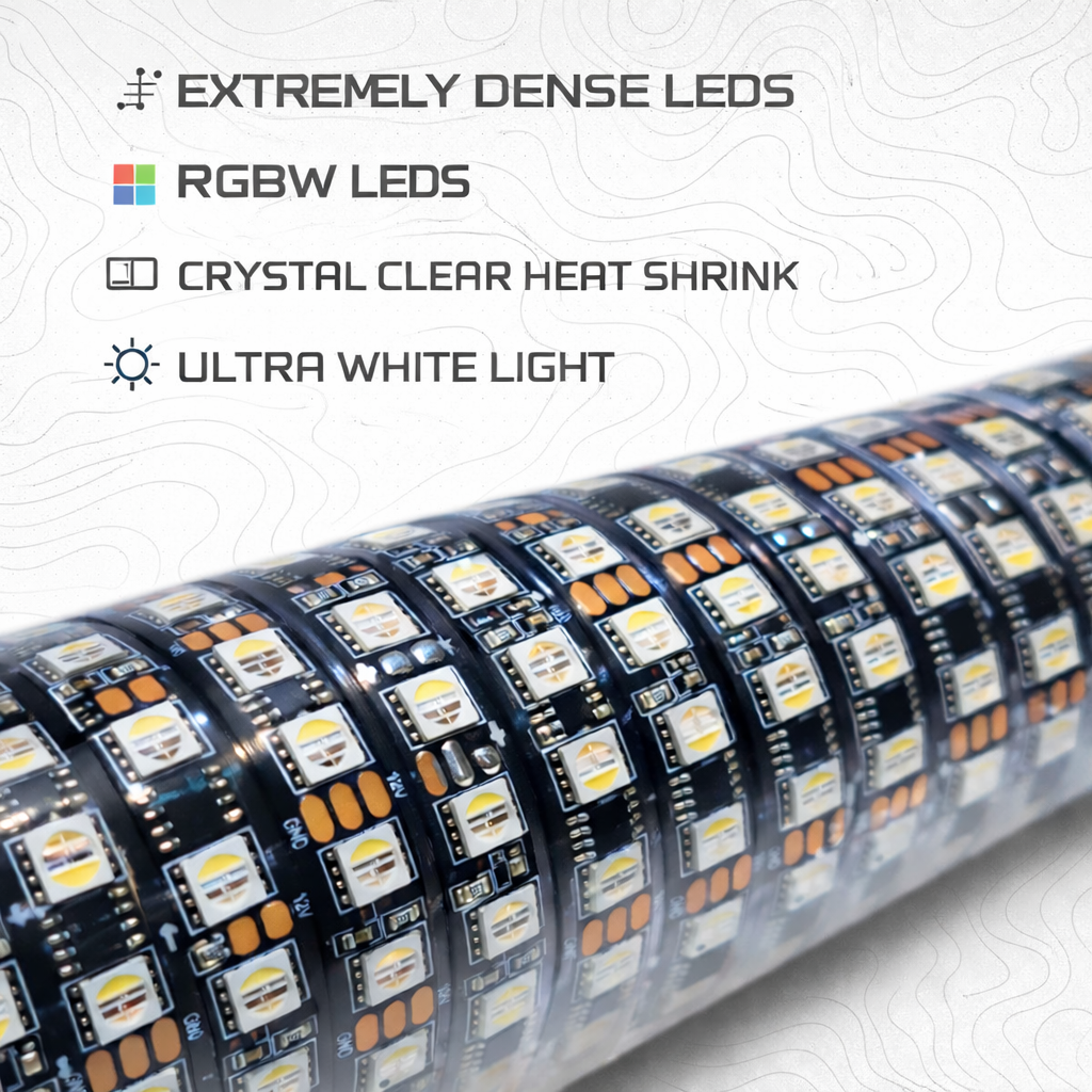 Pro Series RGBW LED Light Whips (Pair)
