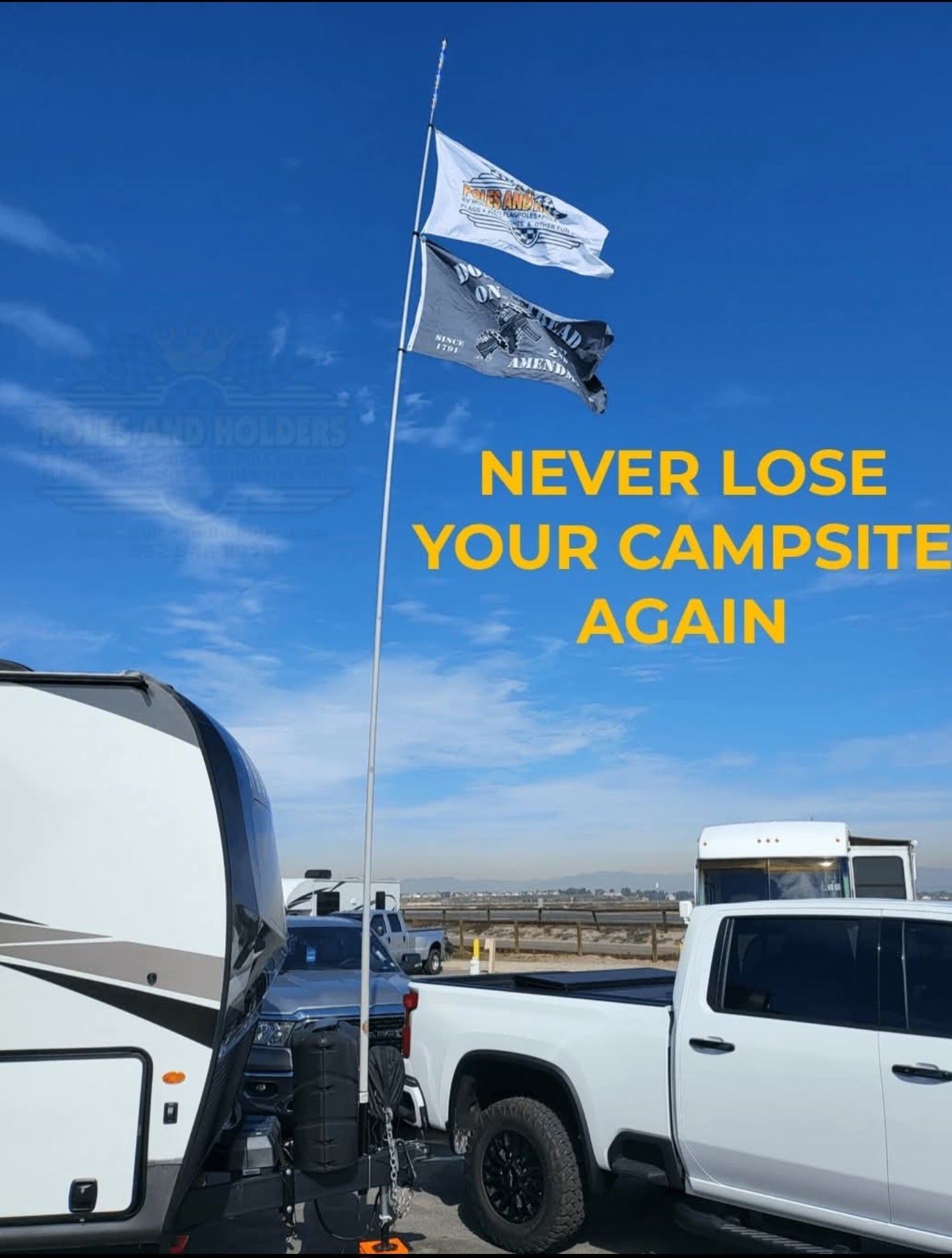 26' Telescoping RV Flagpole | Fiberglass Flagpole