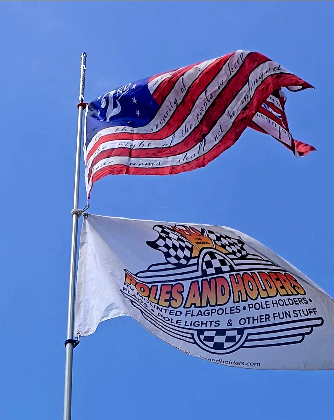 FREEDOM RINGS - *NEW & IMPROVED* 4 RING SET TO FLY TWO 3X5' FLAGS