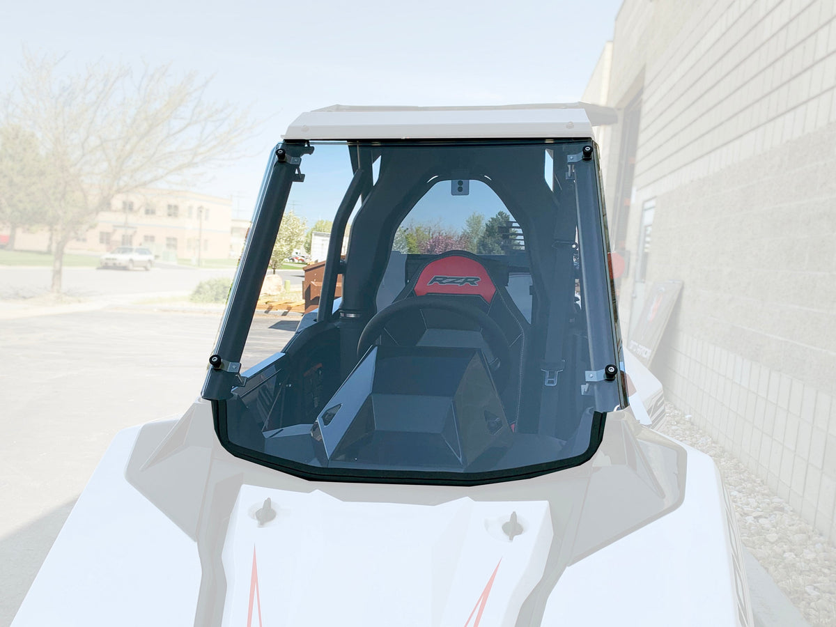 Polaris RS1 Hard Coated Full Windshield, Billet Clamps, Polycarbonate