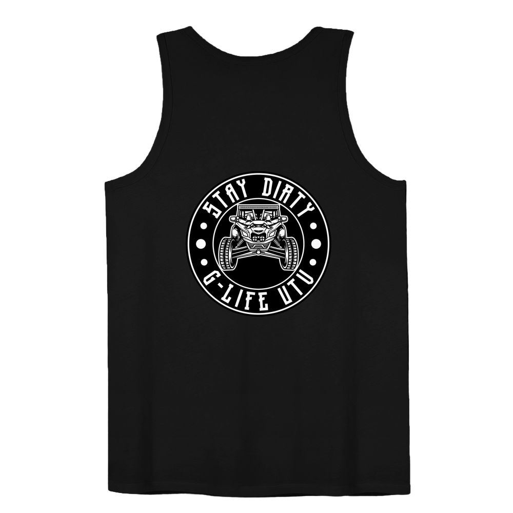 STAY DIRTY Circle Tank Top - Black