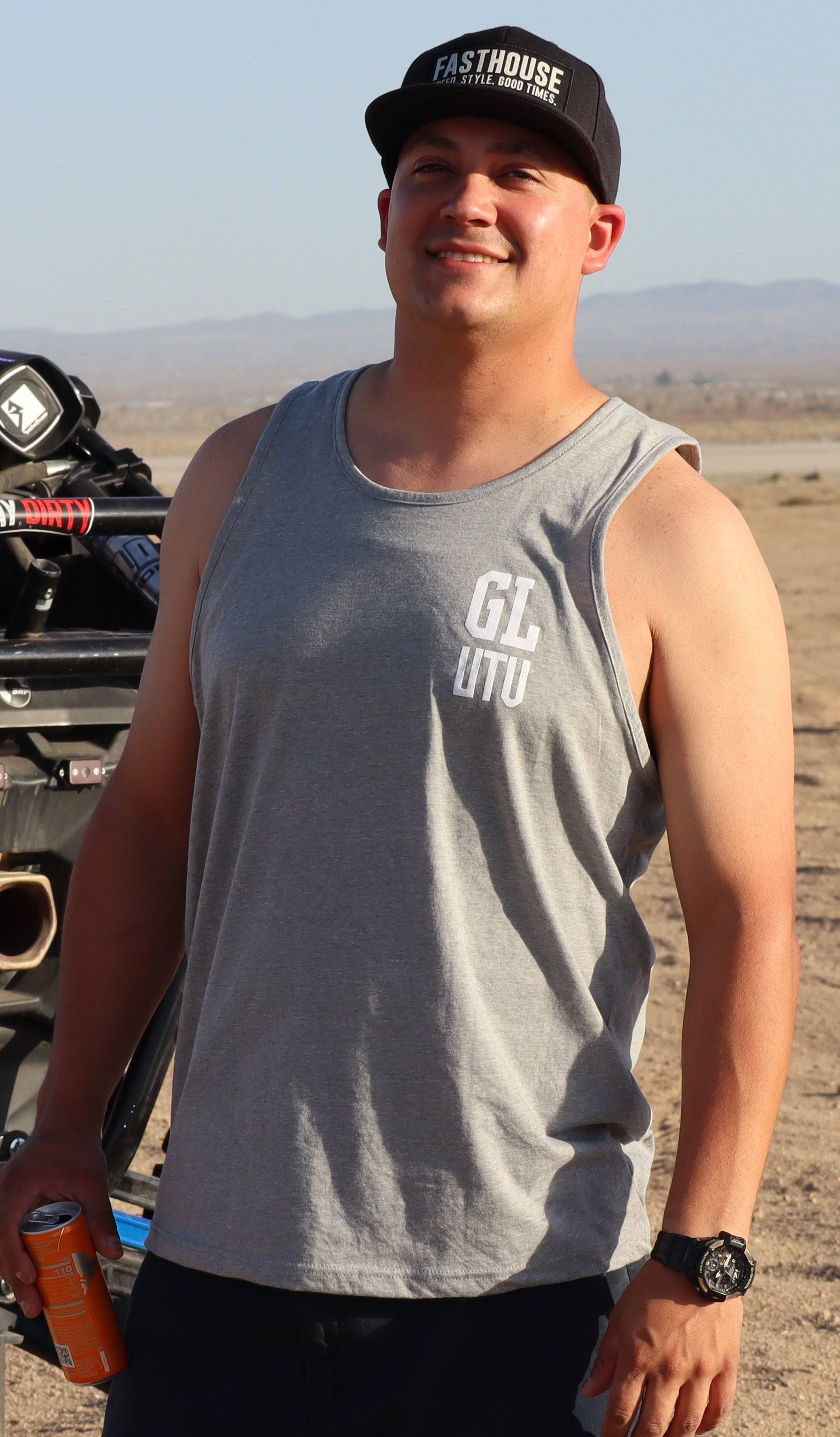 STAY DIRTY Circle Tank Top - Gray