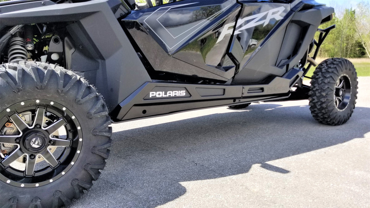 Trail Armor RZR XP Pro 4 Full Skids with Integrated Sliders or Trimmed for Extreme Kick Out Nerf Sliders