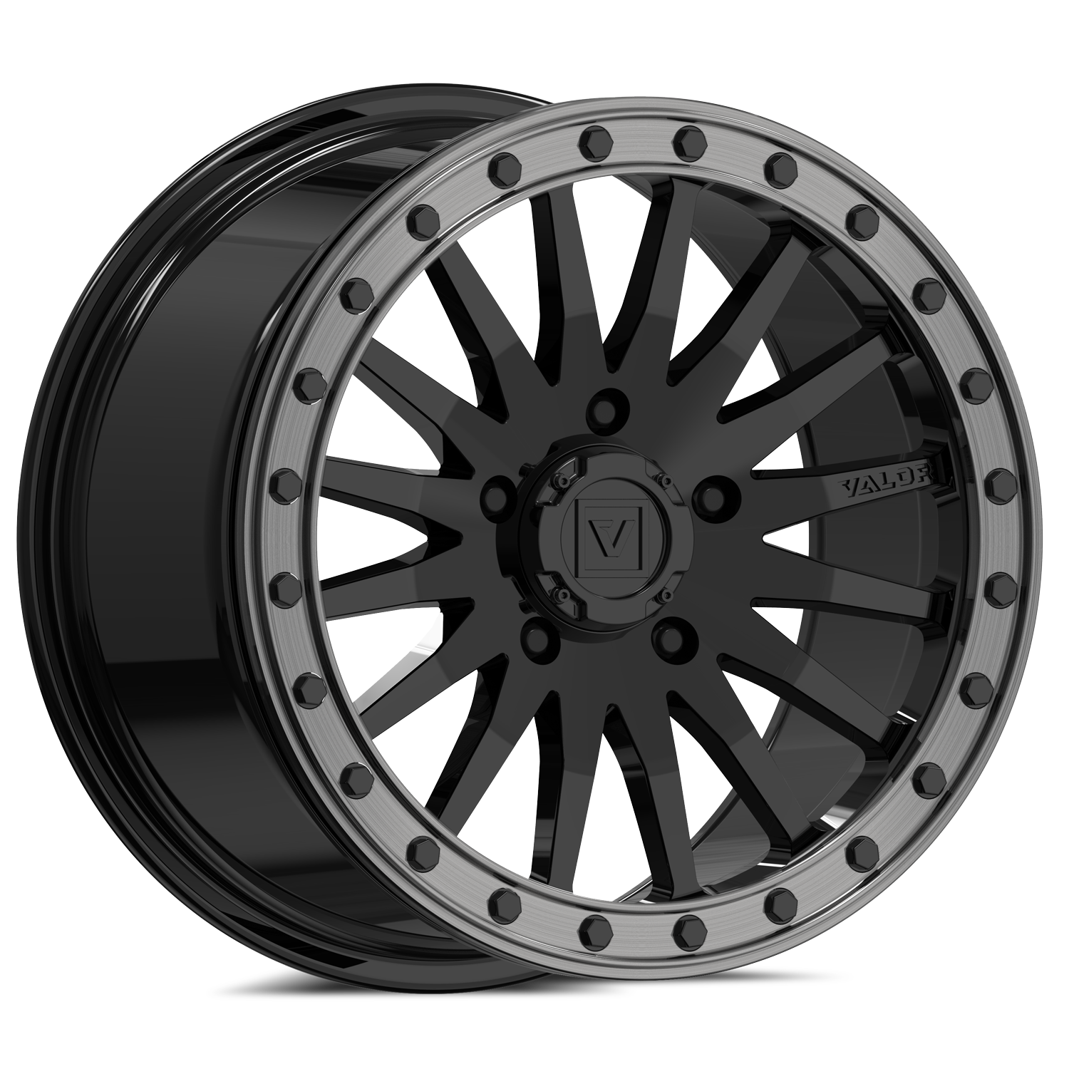 V06 Beadlock UTV Wheel Gloss Black