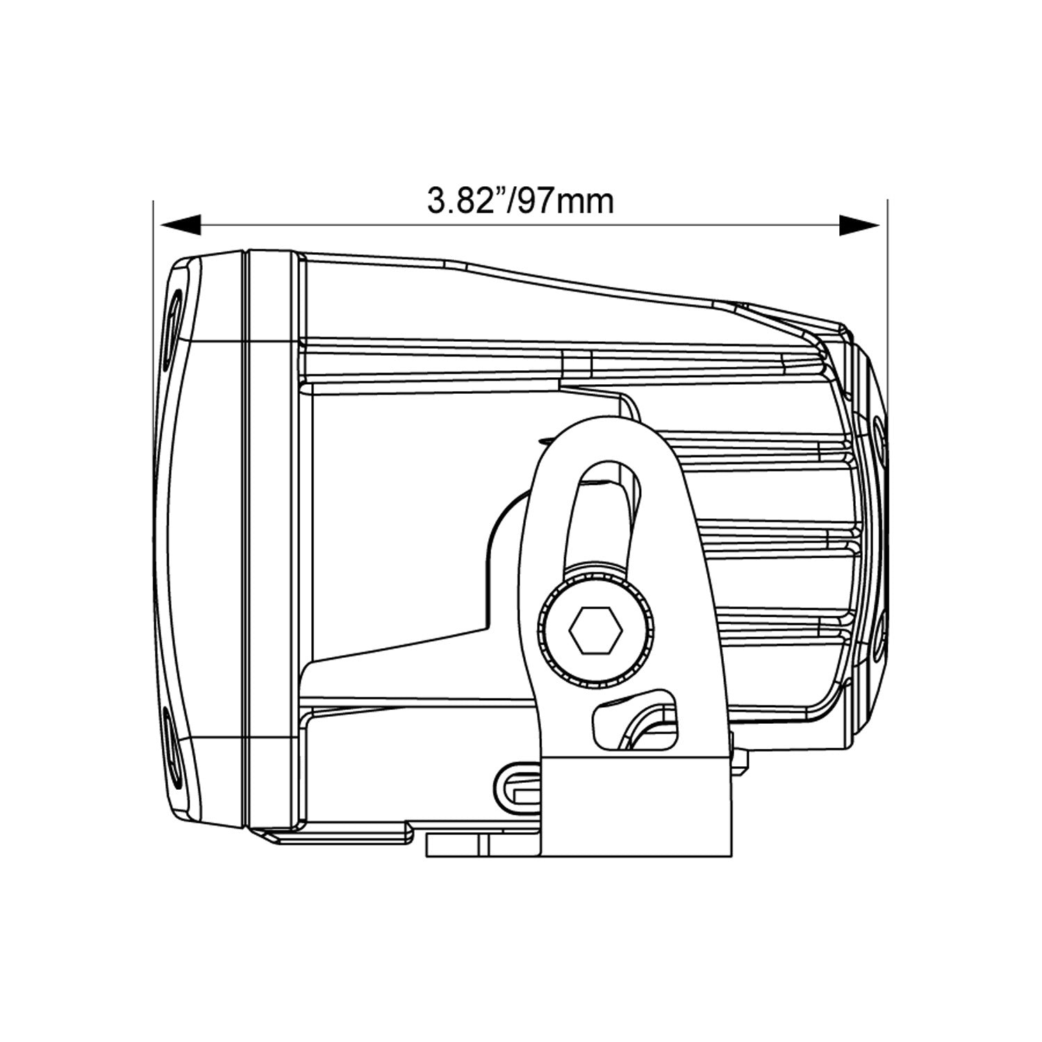 3" Optimus Square 10º Beam LED Light
