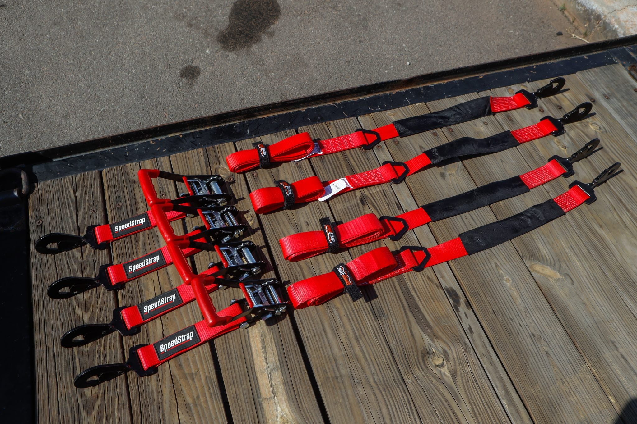 2″ X 10′ RATCHET TIE DOWN W/ TWISTED SNAP HOOKS & AXLE STRAP COMBO