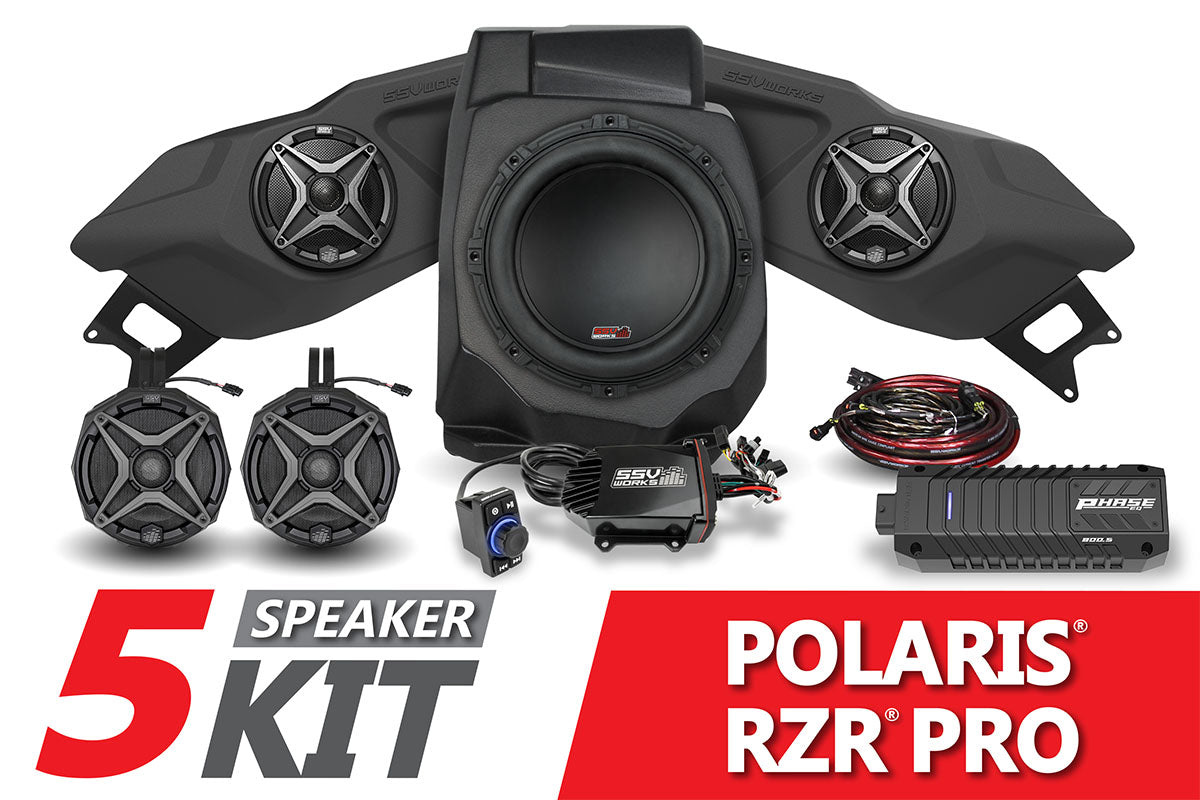 2020-2023 Polaris RZR Pro SSV 5-Speaker Plug-&-Play System