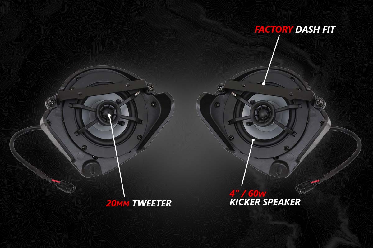 2017-2023 CanAm X3 Phase X 8-Speaker Plug-&-Play kit w/JVC