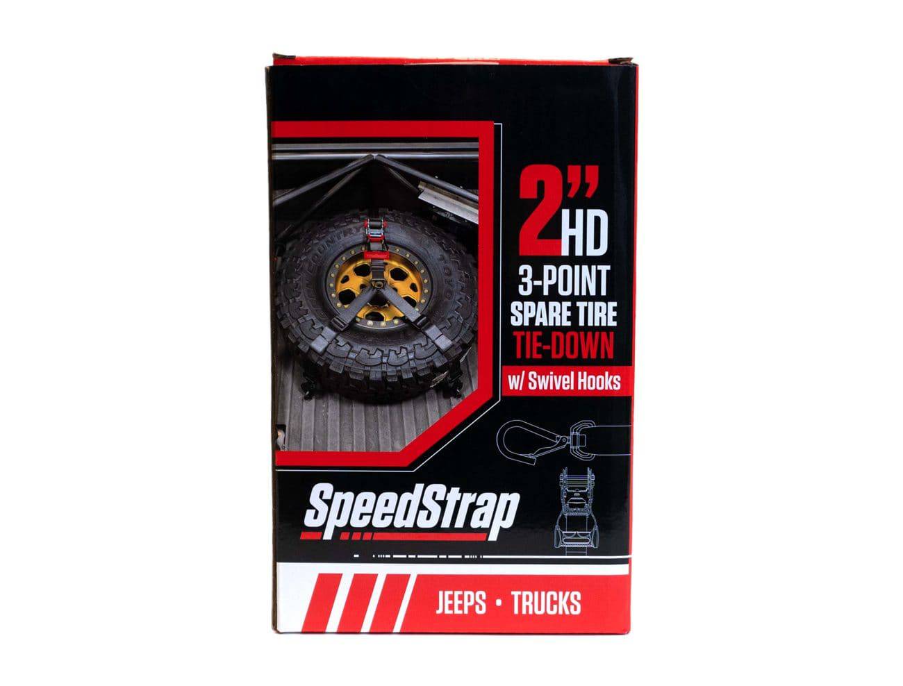SpeedStrap 2″ HD 3-Point Spare Tire Tie-Down With Swivel Hooks - G Life UTV Shop Parts