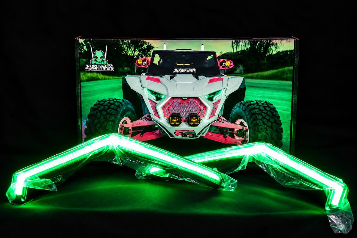 Polaris RZR Pro Series RGBW LED Chasing Fang Lights | App Control & Turn Signal Sync