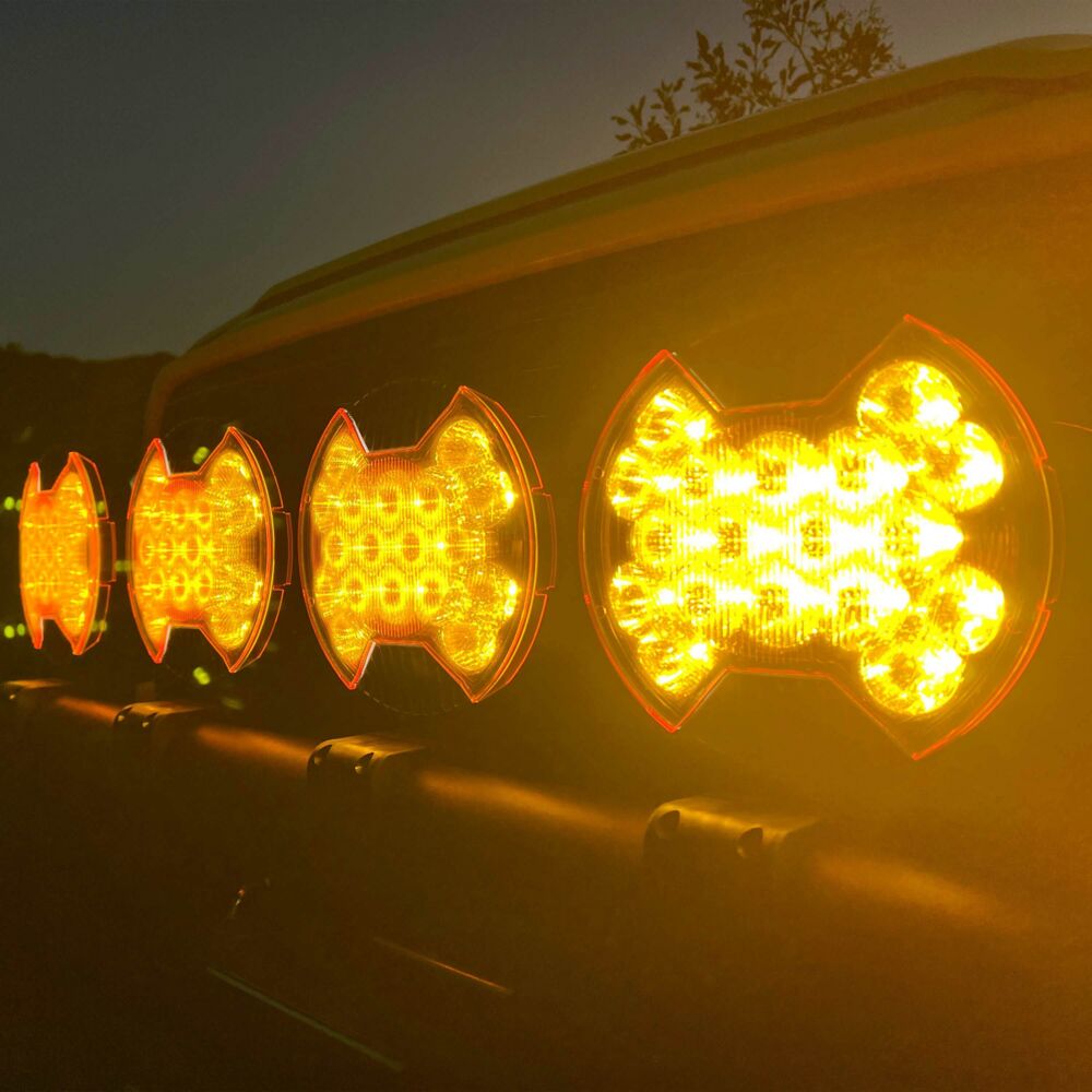 SlimLite® 8" LED - Light Shield - SAE Driving - Selective Yellow - # 5210