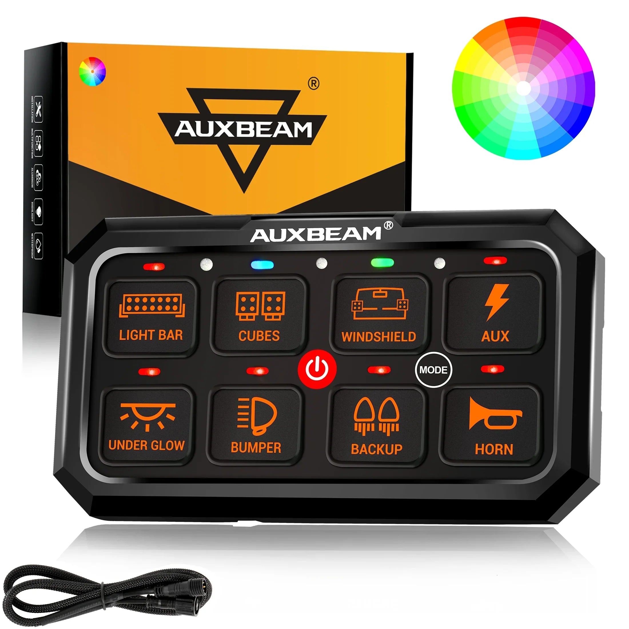 RGB Series 4/6/8/12 Gang LED Switch Panel,Off Road Light Controller
