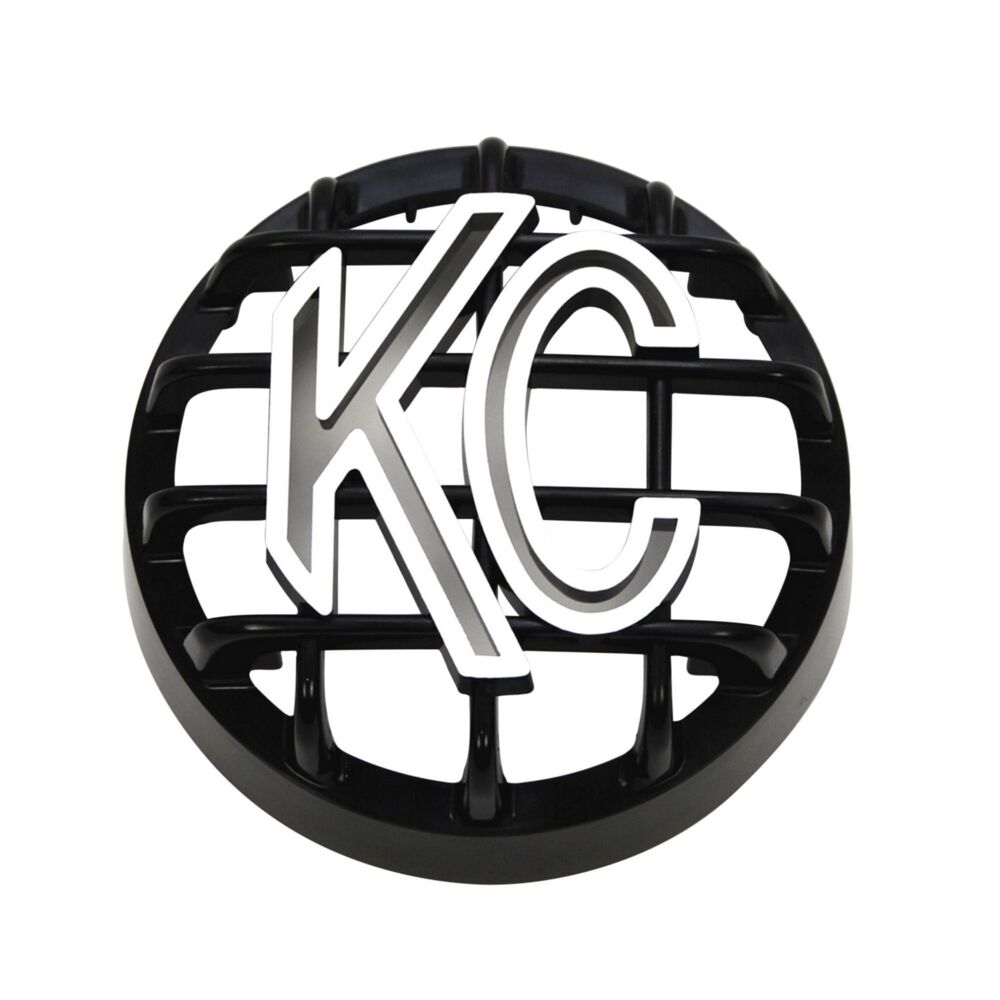 4" Rally 400 - Stone Guard - ABS Plastic - Black / White KC Logo - # 7219