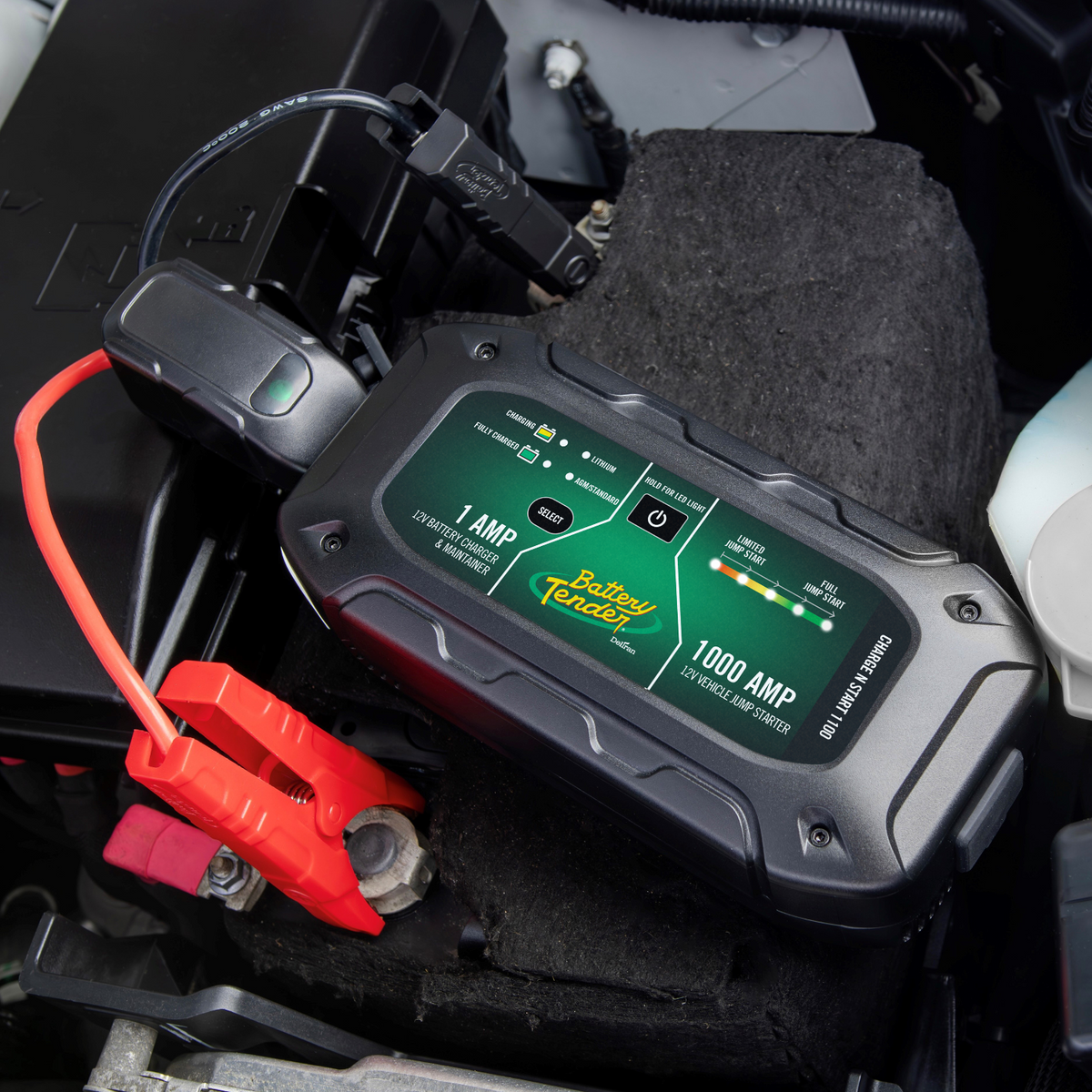 Charge N Start 1100 — 1 Amp Battery Charger & 1000 Amp Jump Starter