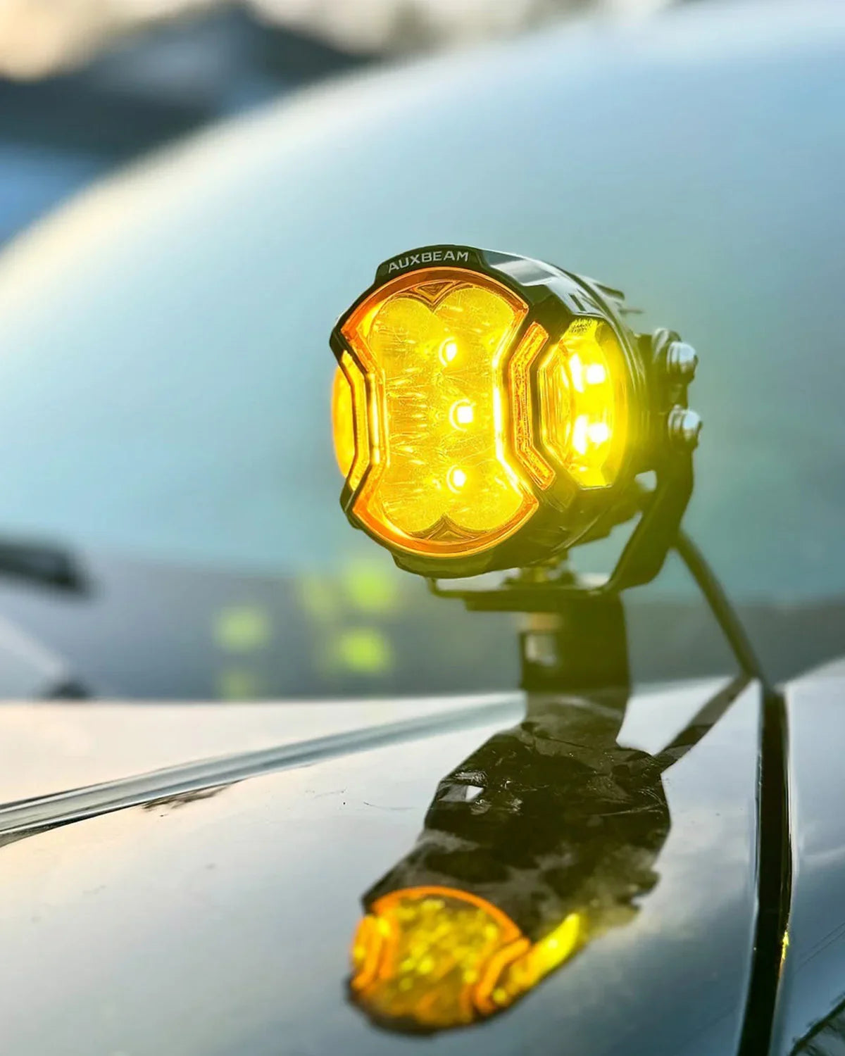 V-ULTRA Series  3/5/7/9 Inch LED Side Shooter Amber/White Pod Lights with Amber DRL