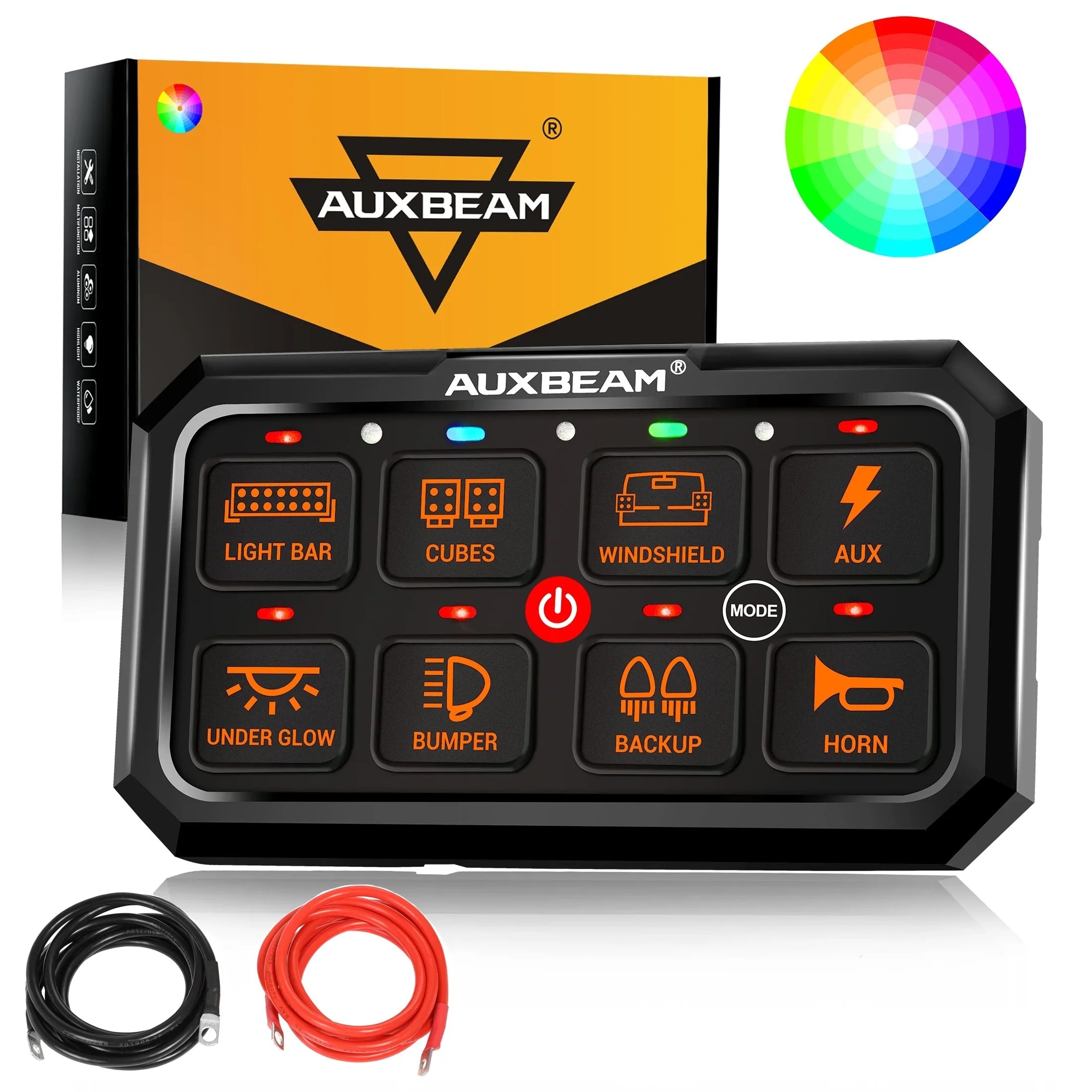 RGB Series 4/6/8/12 Gang LED Switch Panel,Off Road Light Controller