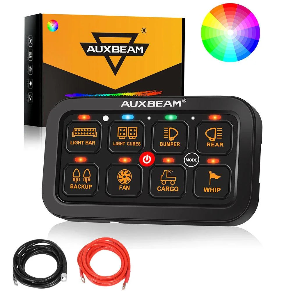 RGB Series 4/6/8/12 Gang LED Switch Panel,Off Road Light Controller