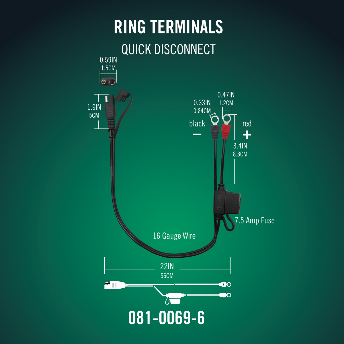 Battery Tender® Ring Terminal Harness 25 Pack