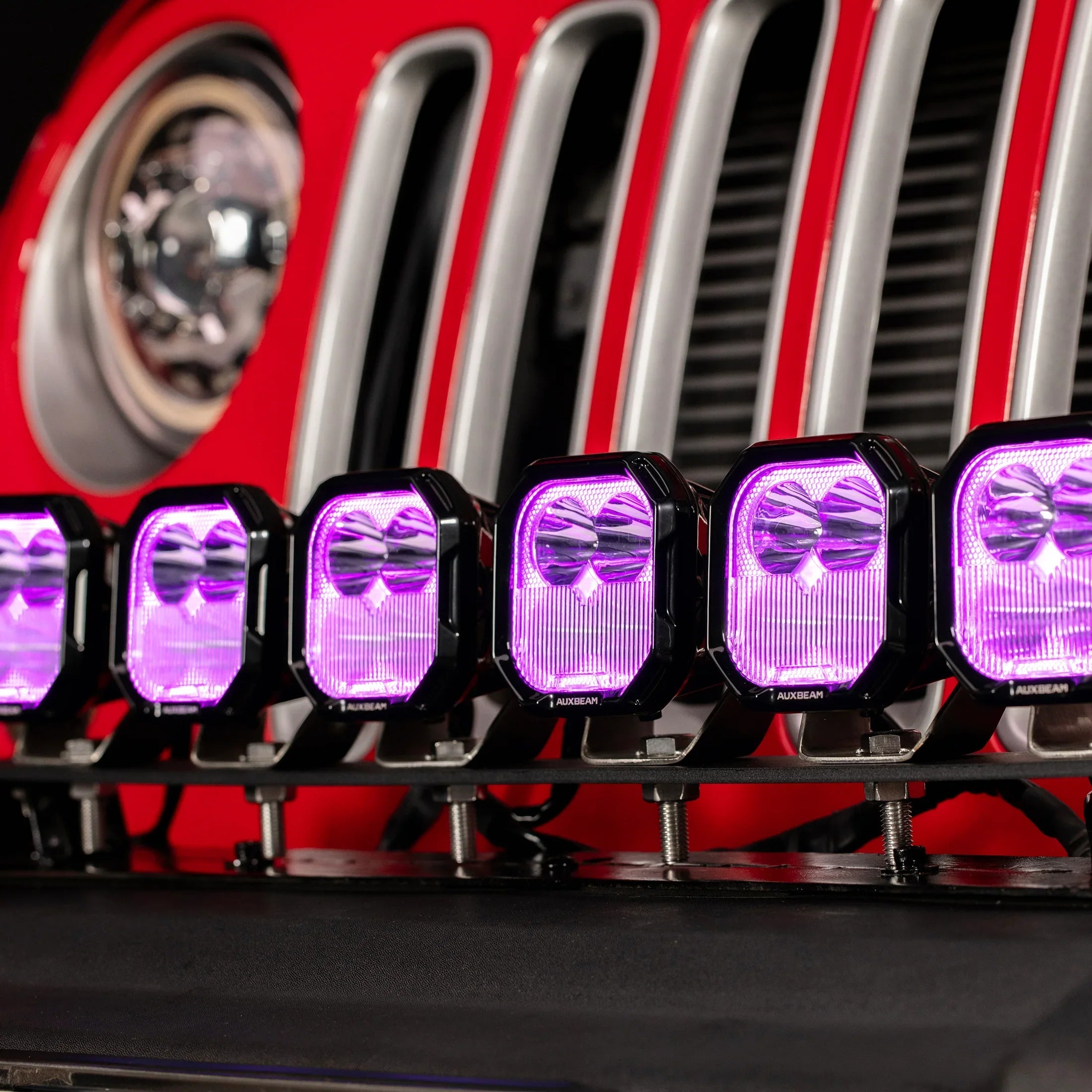 Color Play Series 3 Inch 116W RGB LED Pod Lights Spot Off Road Lights With 8 Backlight Options
