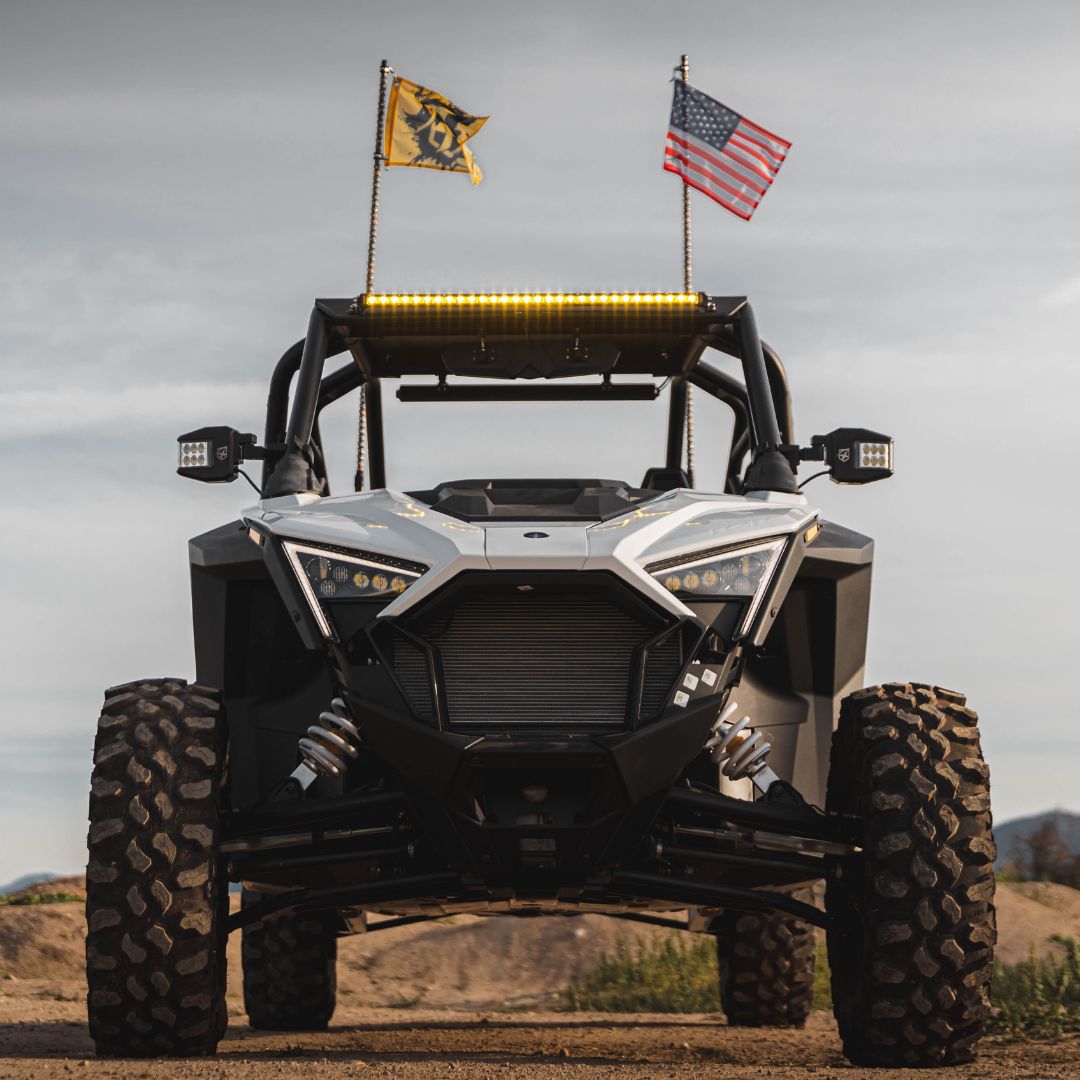 Xprite Amber Flood Beam LED Light Bar for Trucks, SUVs & Off-Road Vehicles | Ultra Thin Astro Series