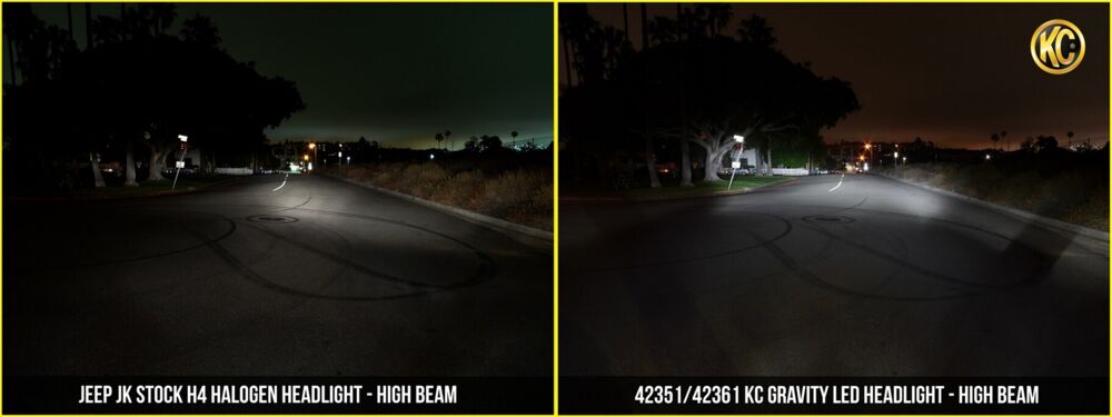 7" Gravity® LED DOT Headlight - Driving Beam - Pair - 07-18 Jeep JK - # 42351