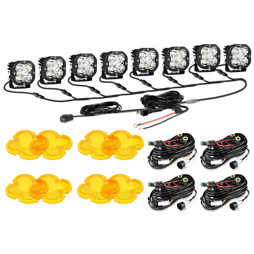 XP-ULTRA Series 3 Inch 80W 9600LM LED Pods Lights White&Amber