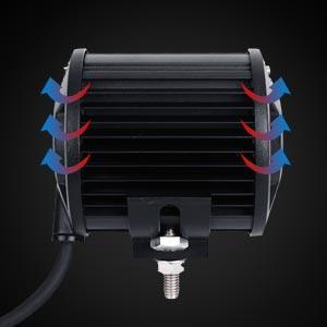 4 inch Classic-SM Series Dual Row LED Pod Lights Flood Beam & A-Pillar Mounting Bracket for 2016-2021 Yamaha YXZ 1000R models