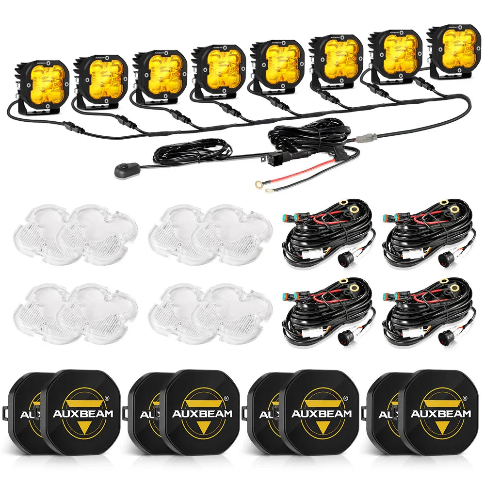 XP-ULTRA Series 3 Inch 80W Combo Beam LED Pods Amber&White Offroad Lights