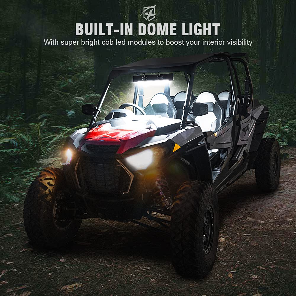 Xprite  UTV Rear View Mirror with LED Lights 17.5” Convex Wide Angle Mirror | Spirit Series
