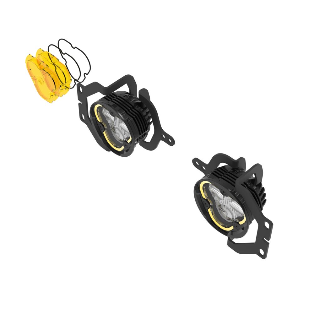 FLEX ERA® 3 Dual Mode SAE Fog LED Light Pods - 2-Light Master Kit - Jeep JL/JT Sport Bumpers - # 97148