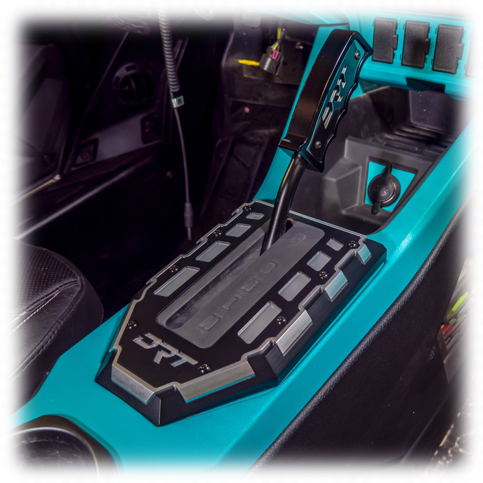 Polaris RZR shifter gate billet aluminum installed