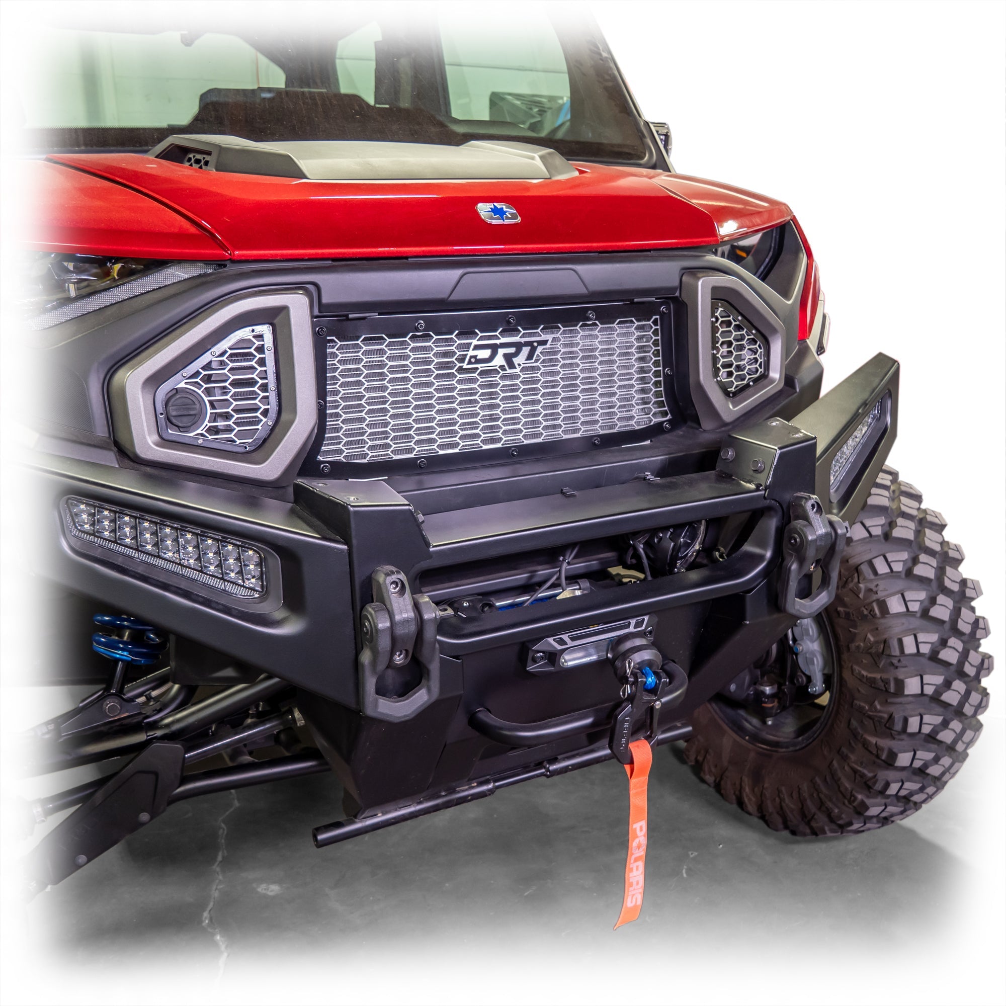 DRT Polaris Ranger XD 1500 2024+ Front Grill Kit 3-piece Front view