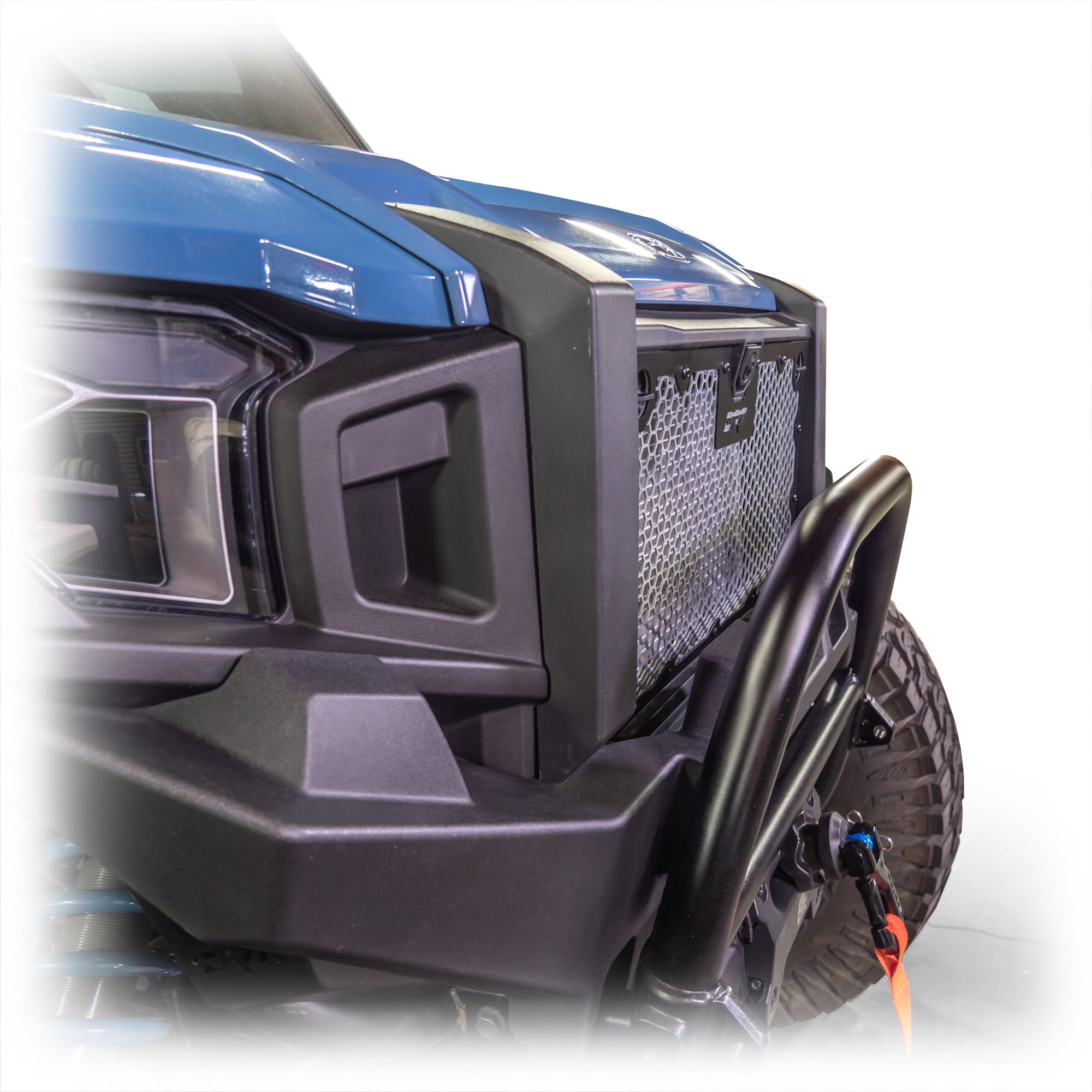Close up of grille insert with clean, open mesh