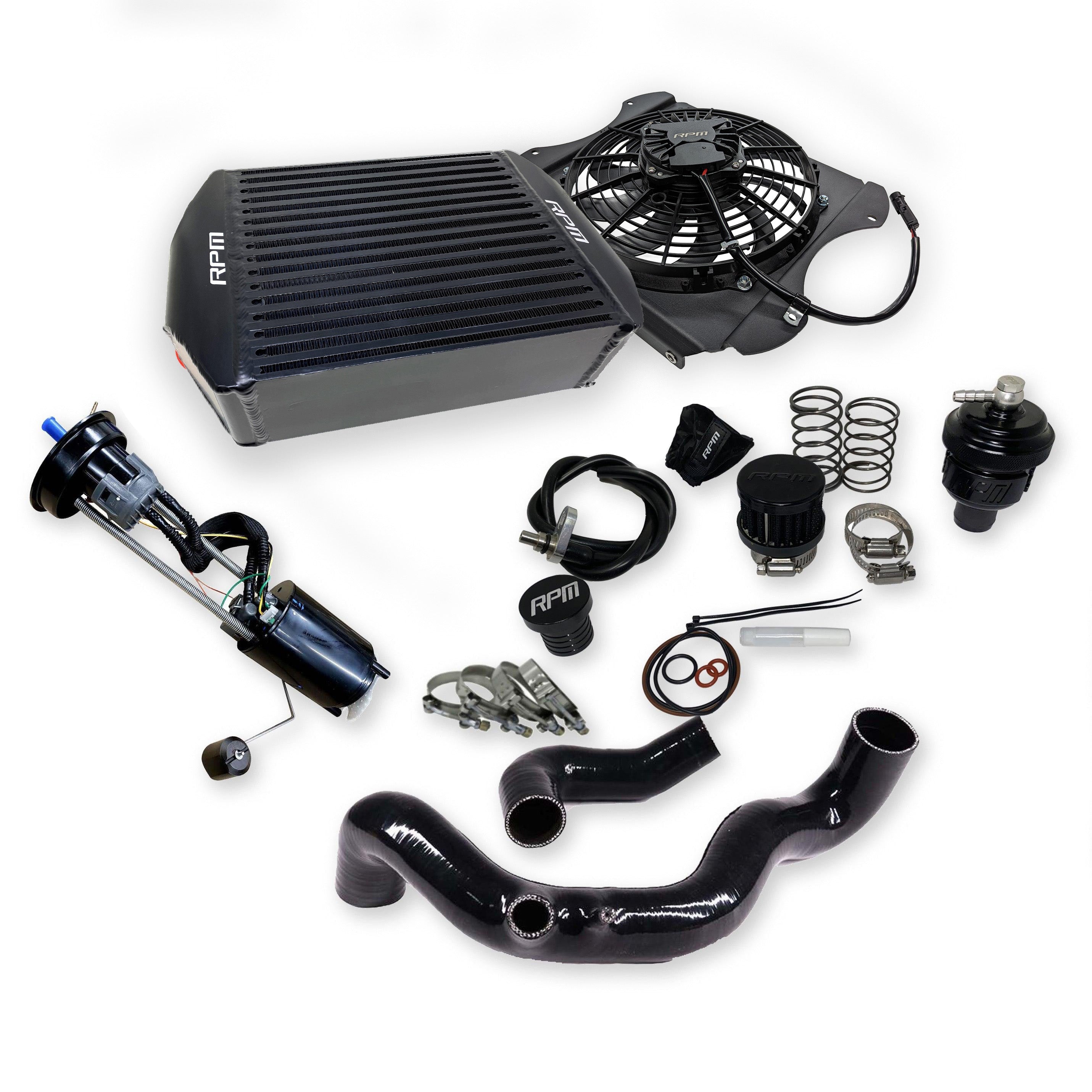 2020-2024 Can-Am X3 120HP to 190+HP Big Core Intercooler Upgrade Kit + Fan, Silicone, & BOV