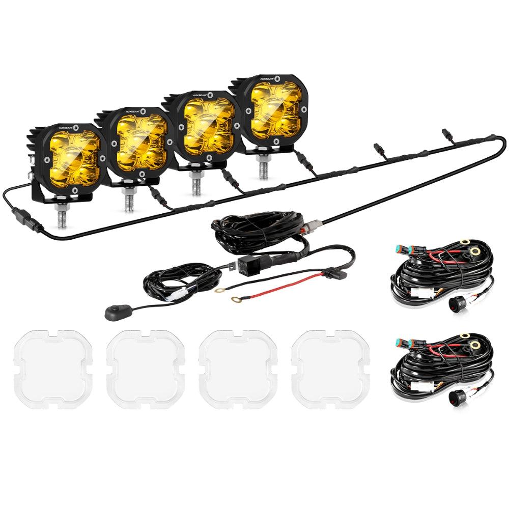 XP-ULTRA Series 3 Inch 80W Spot Beam LED Pods Amber&White Offroad Lights