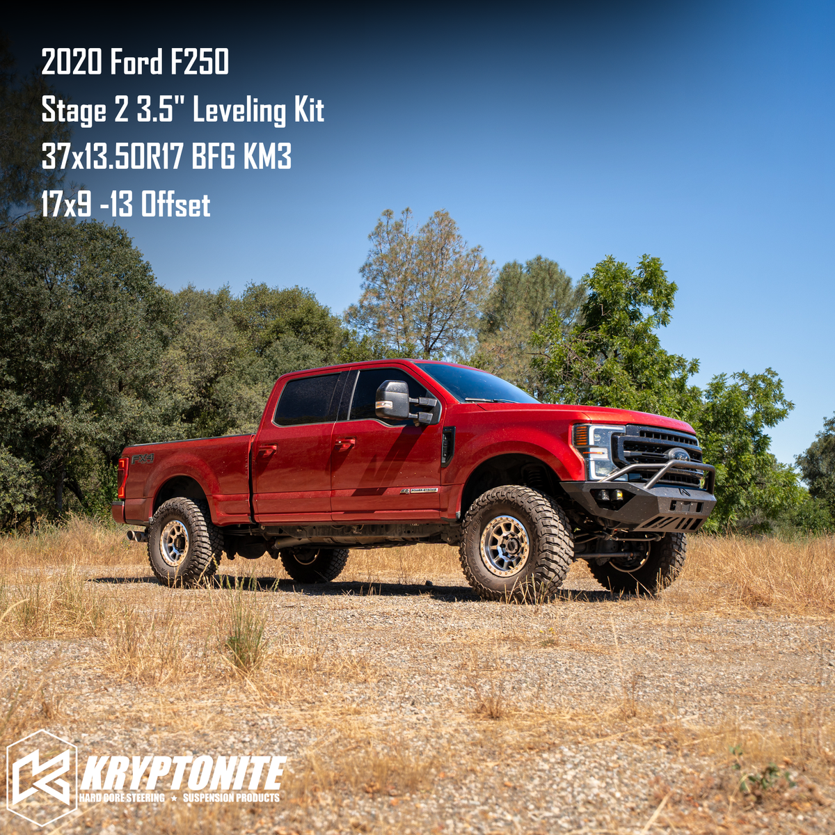 Kryptonite Stage 2 Leveling Kit with Eibach Shocks for 2017-2026 Ford Super Duty F-250/F-350