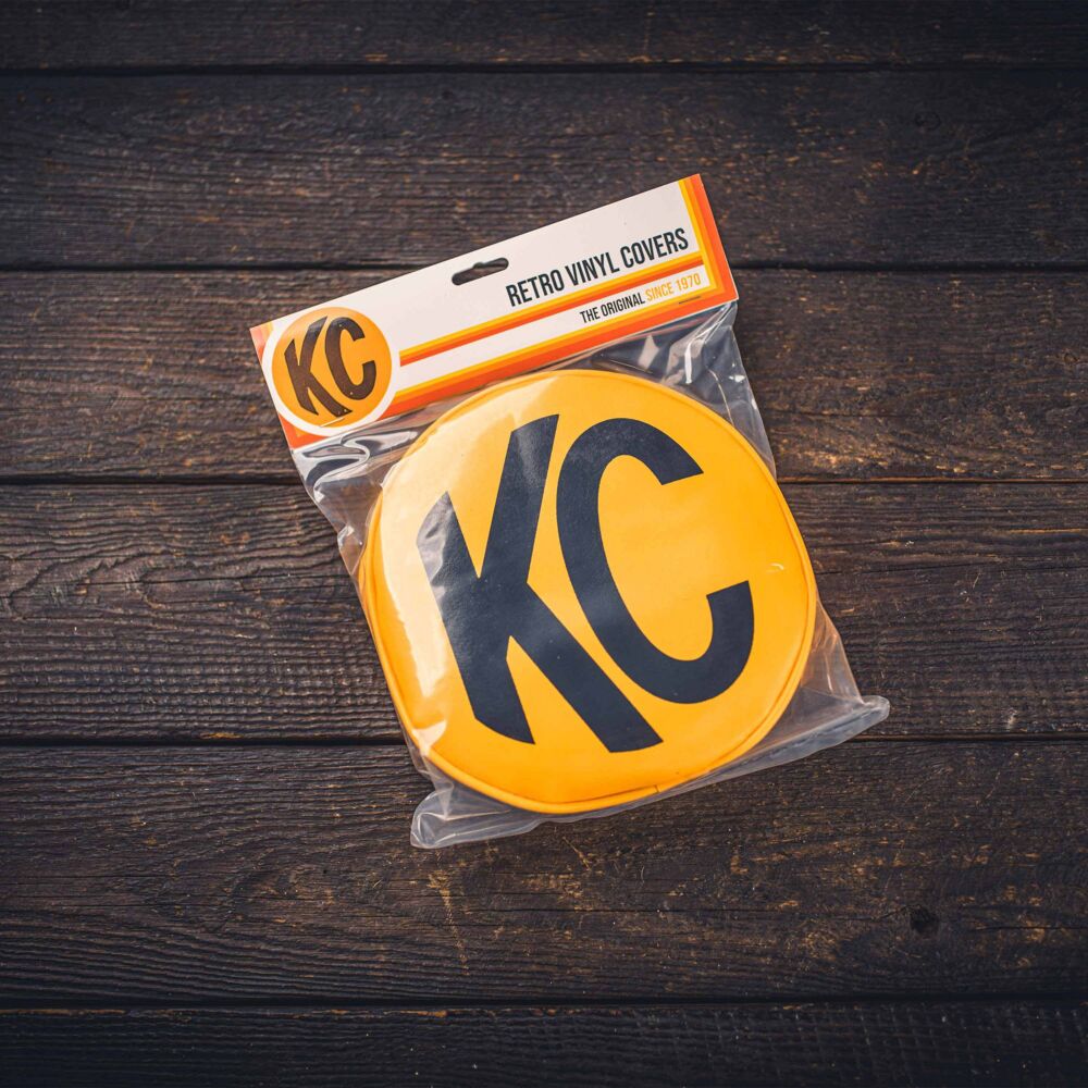 Cover; Retro 8" Vinyl Yellow w/ Black KC Soft (pr) - # 5801