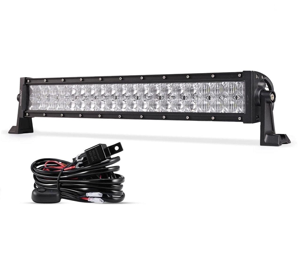 22 Inch-52 Inch 5D Series Straight/Curved Combo Beam Double Row LED Light Bar for 2015 Chevy Silverado 1500 2500 3500
