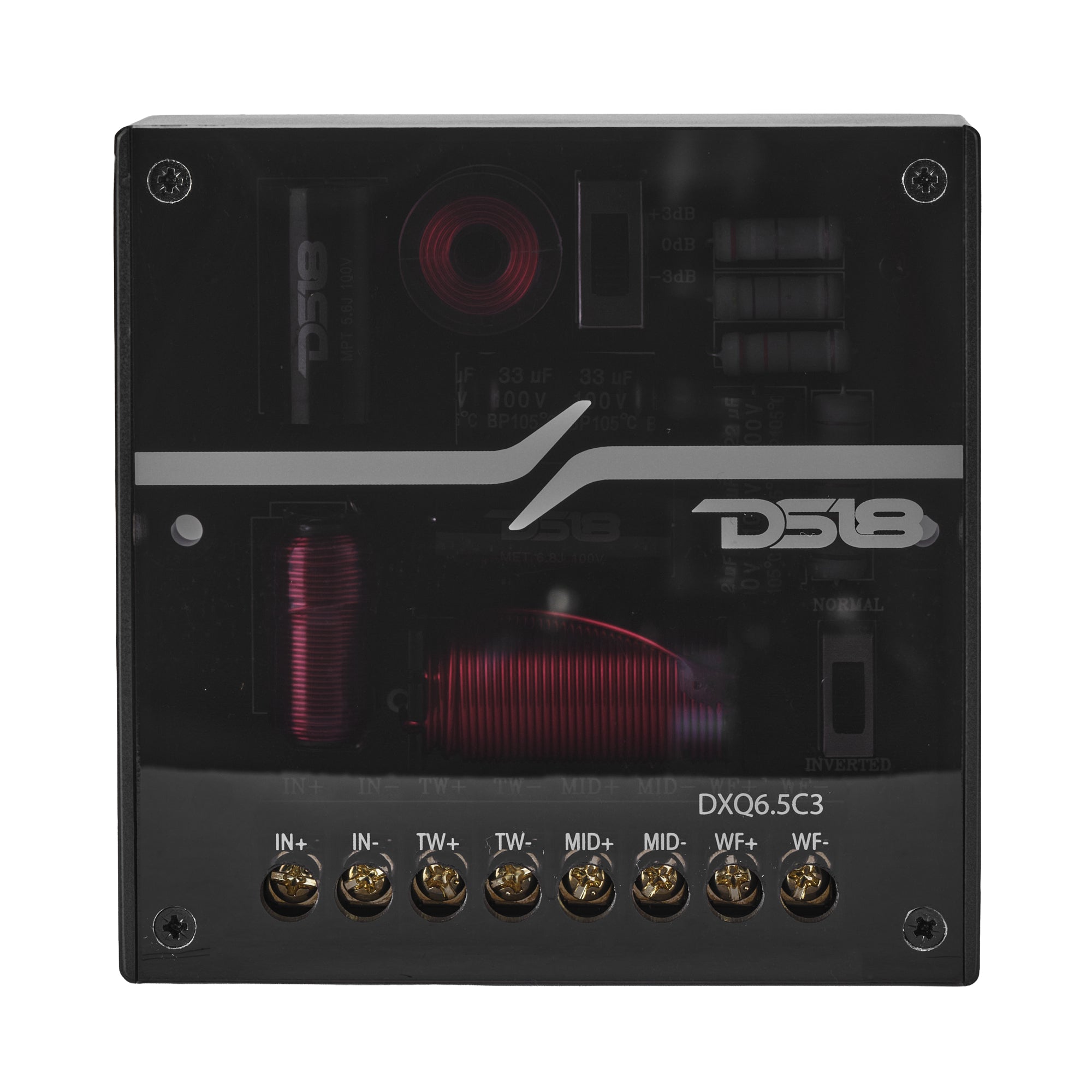 DXQ 6.5" 3-Way Component Speaker Set with Yellow Straw + Composite Foam Cone | 150W RMS 4-Ohm