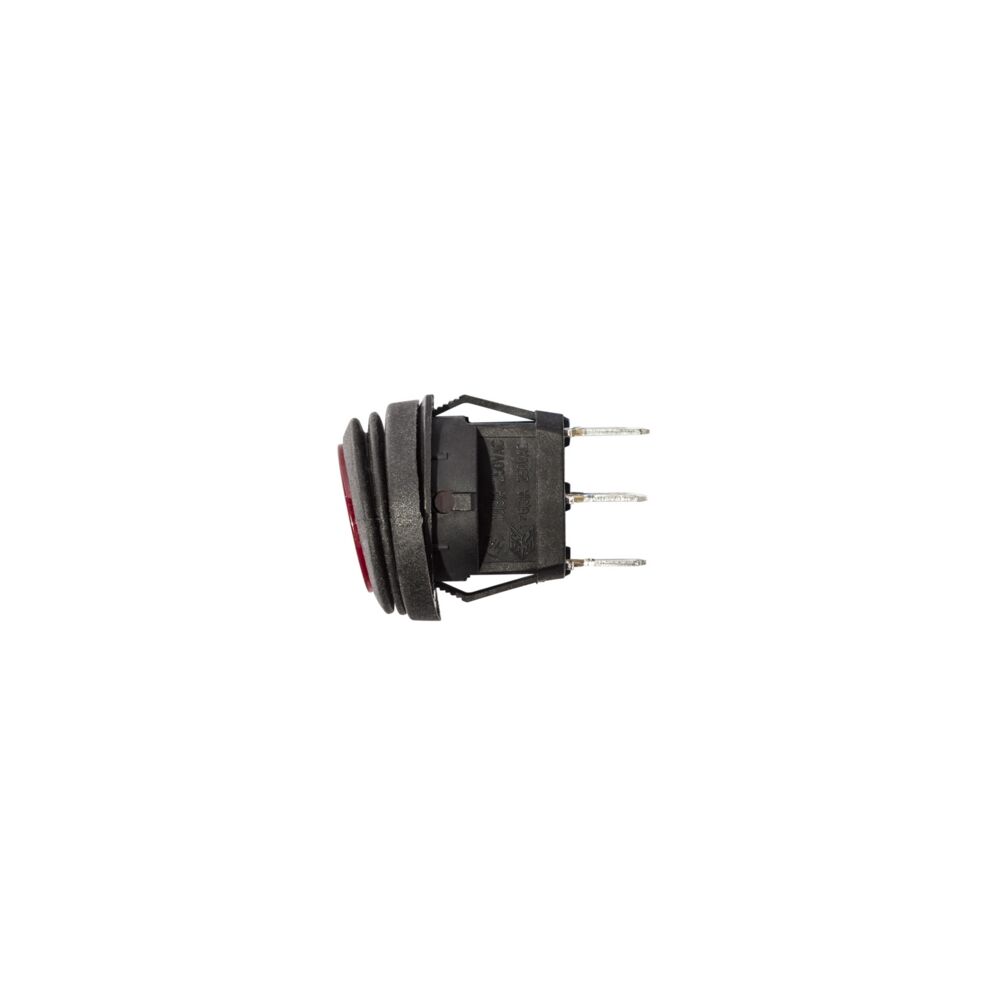 KC Illuminated LED Rocker Light Switch - 2 Pos - Round - Red - # 3113