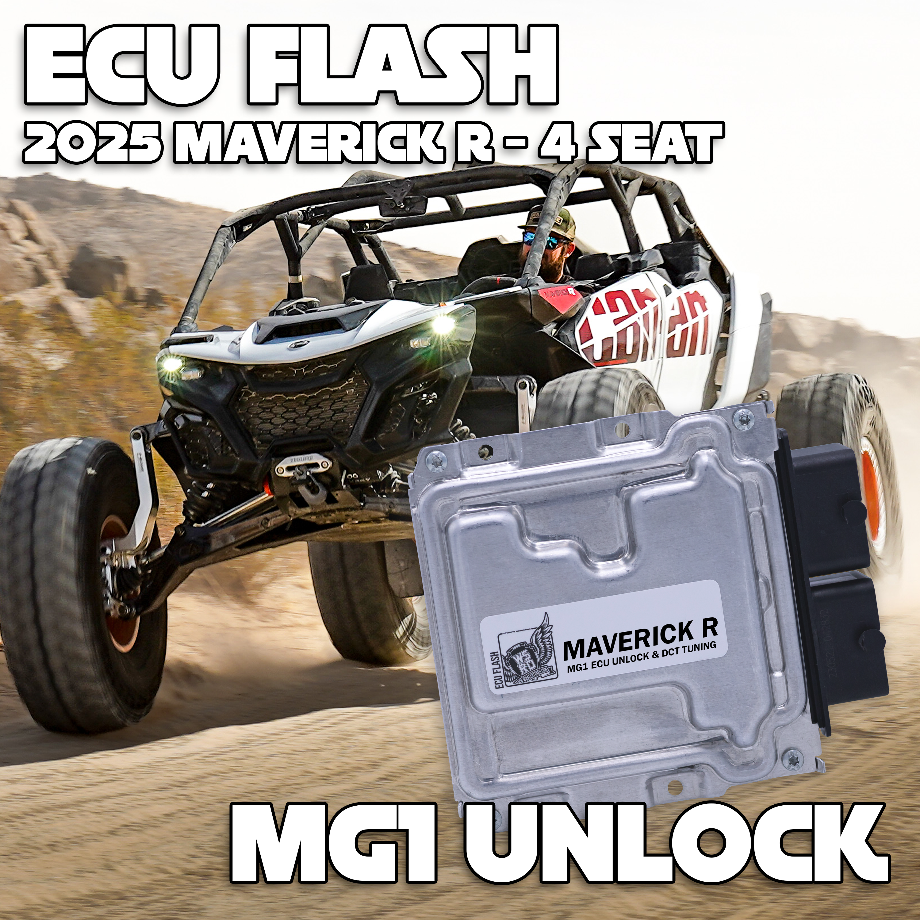WSRD Stock Injector MG1 ECU Unlock & DCT Transmission Tuning | 2025 Maverick R - 4 Seat (274-333HP)