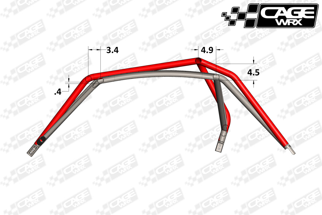 Polaris RZR XP / XP Turbo (2014-2018) Roll Cage | ASSEMBLED | "COMPETITION CAGE"