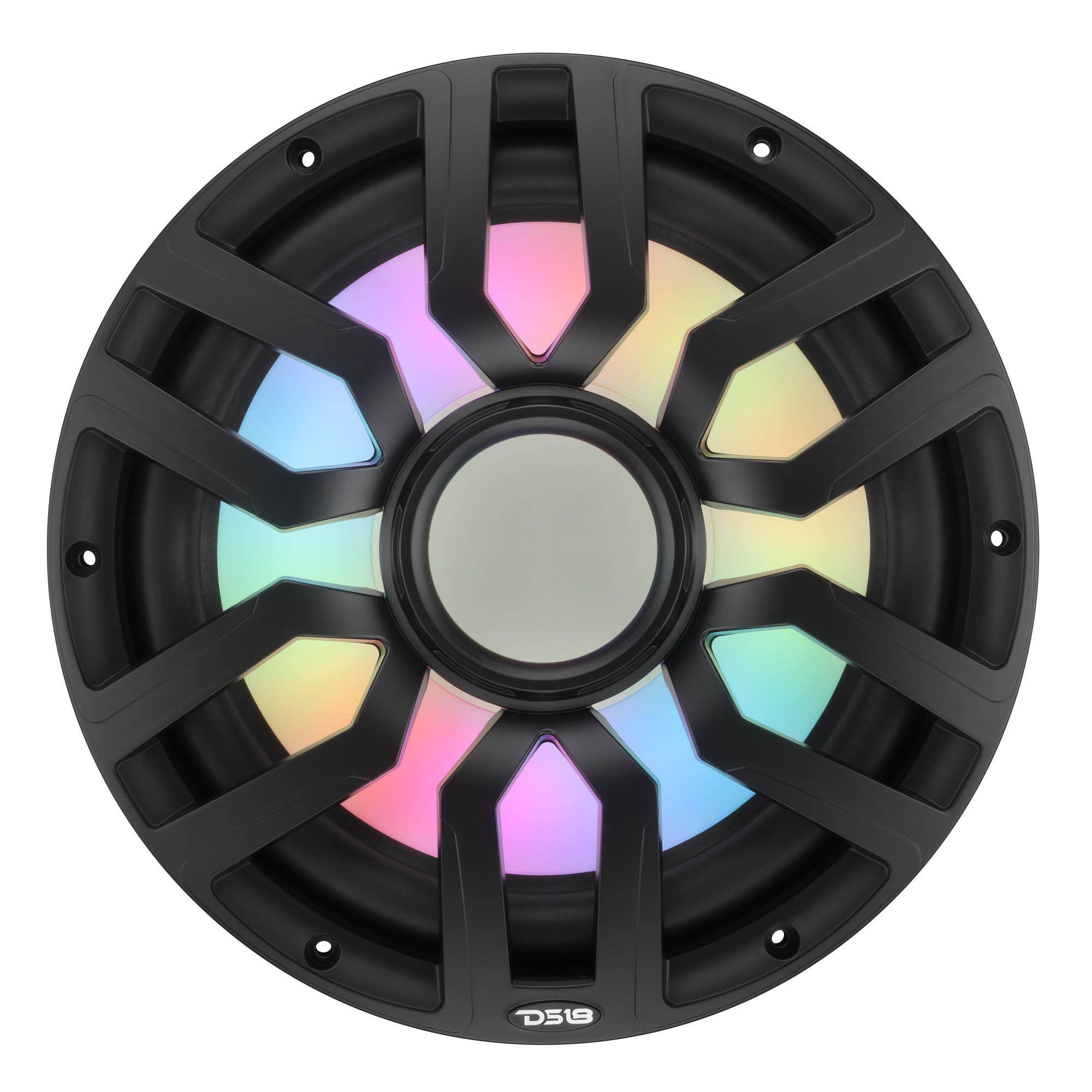 12” Marine Subwoofer with Hybrid Magnet Motor, Removable Grille and Digital LED Lights - 600W RMS 4-Ohm
