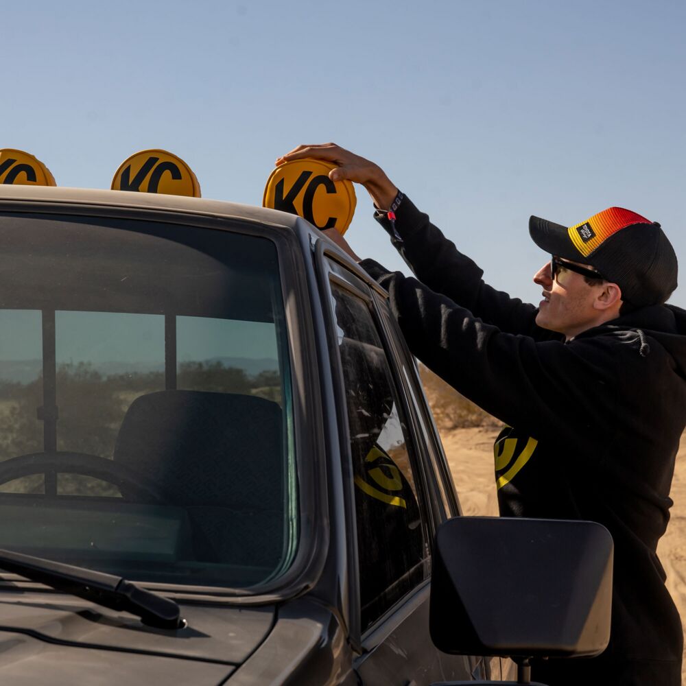 Cover; Retro 6" Vinyl Yellow w/ Black KC Soft (pr) - # 5101