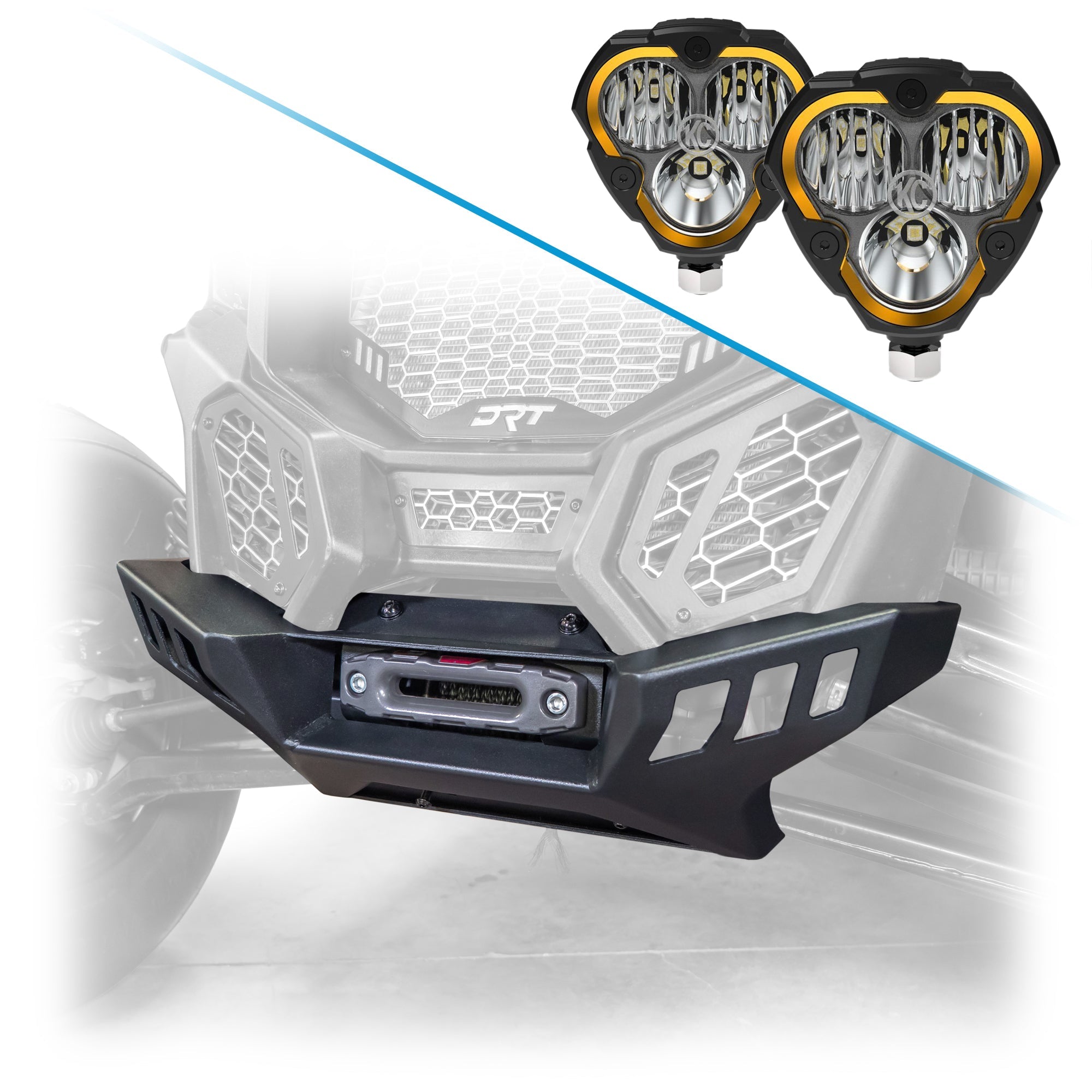 Can-Am Maverick X3 front bumper with winch plate – aftermarket