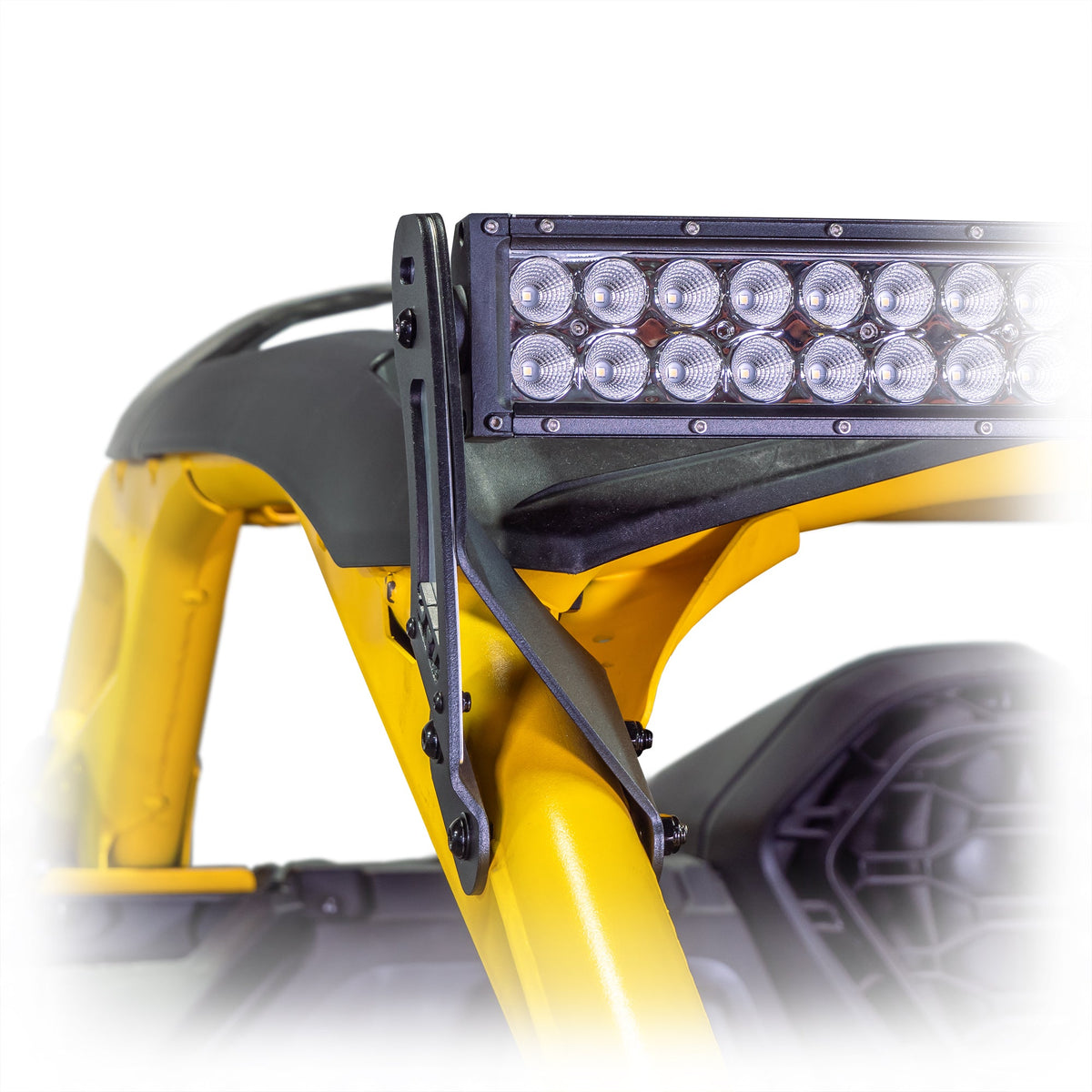 Multilayer steel/aluminum bracket kit for Can-Am Maverick R, durable powder coat finish