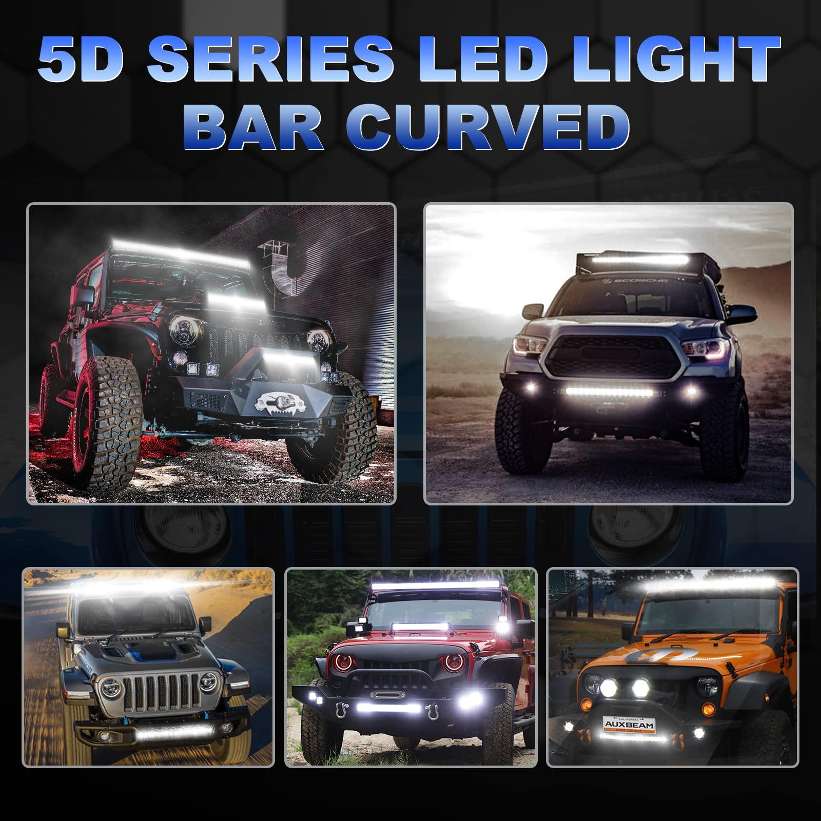 5D Series 32 Inch Combo Beam Dual Row Curved Off Road LED Light Bar