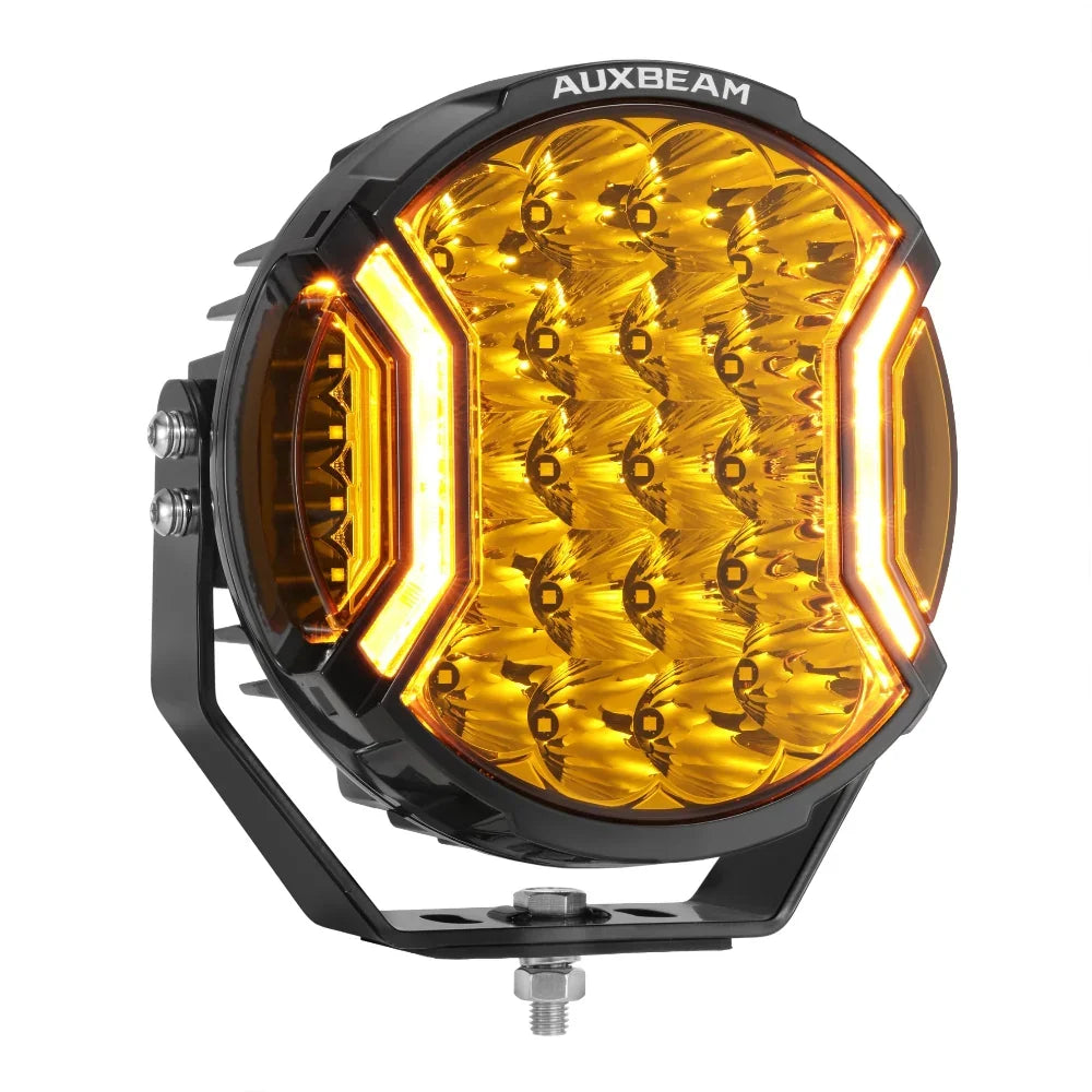 V-ULTRA Series | 9 Inch 300W LED Side Shooter Amber Driving Lights with Amber DRL